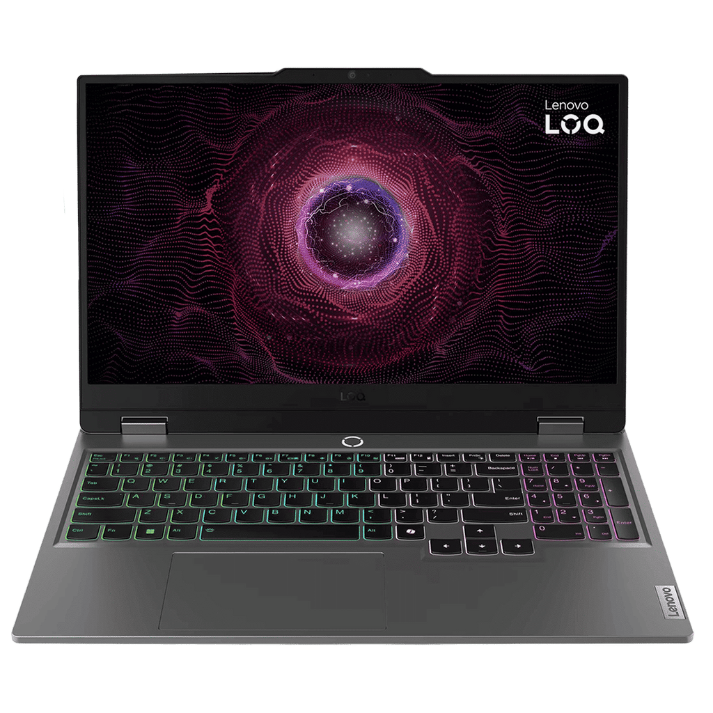 Lenovo LOQ 15ARP9 AMD Ryzen 5 Gaming Laptop (24GB, 512GB SSD, Windows 11 Home, 4GB Graphics, 15.6 inch 144 Hz Full HD IPS Display, NVIDIA GeForce RTX 3050A, MS Office Home 2024, Luna Grey, 2.38 KG)