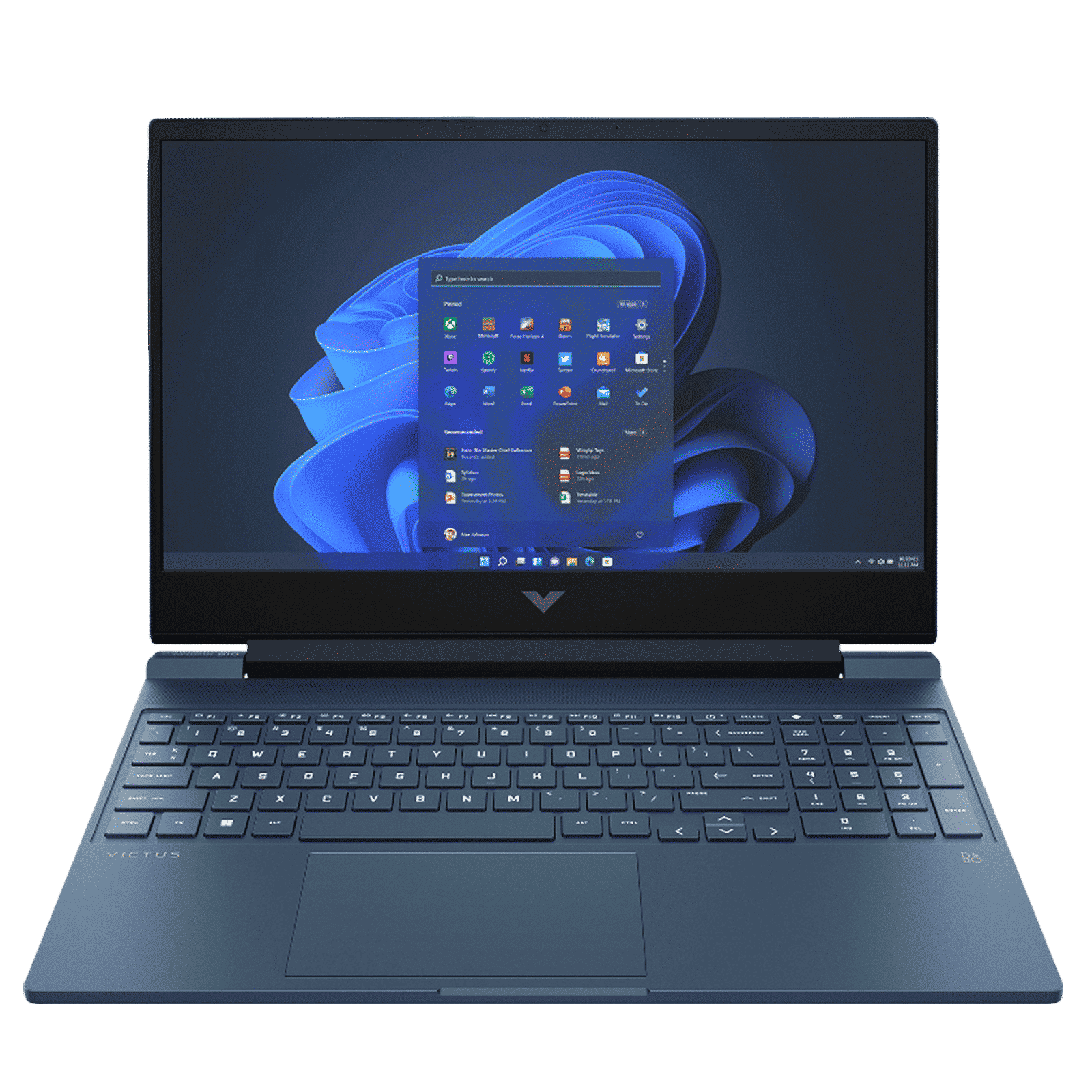 HP Victus 15-fb3124AX AMD Ryzen 7 Gaming Laptop (16GB, 512GB SSD, Windows 11 Home, 6GB Graphics, 15.6 inch 144 Hz Full HD Display, NVIDIA GeForce RTX 4050, MS Office Home 2024, Performance Blue, 2.29 KG)