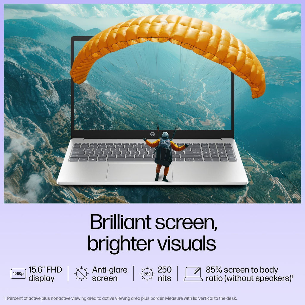 HP 15-fd1284TU Intel Core 3 Thin & Light Laptop (16GB, 512GB SSD, Windows 11 Home, 15.6 inch Full HD Display, Natural Silver, 1.65 KG)