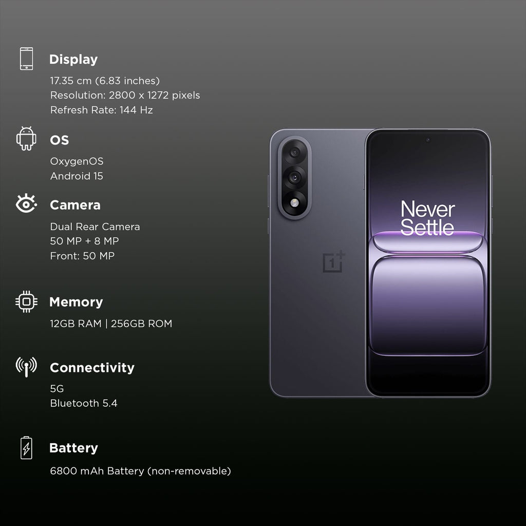 OnePlus Nord 5 5G (12GB RAM, 256GB, Phantom Grey)
