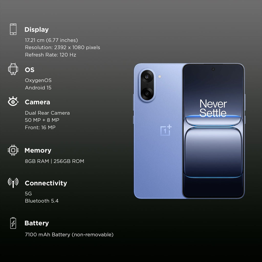 OnePlus Nord CE5 5G (8GB RAM, 256GB, Nexus Blue)