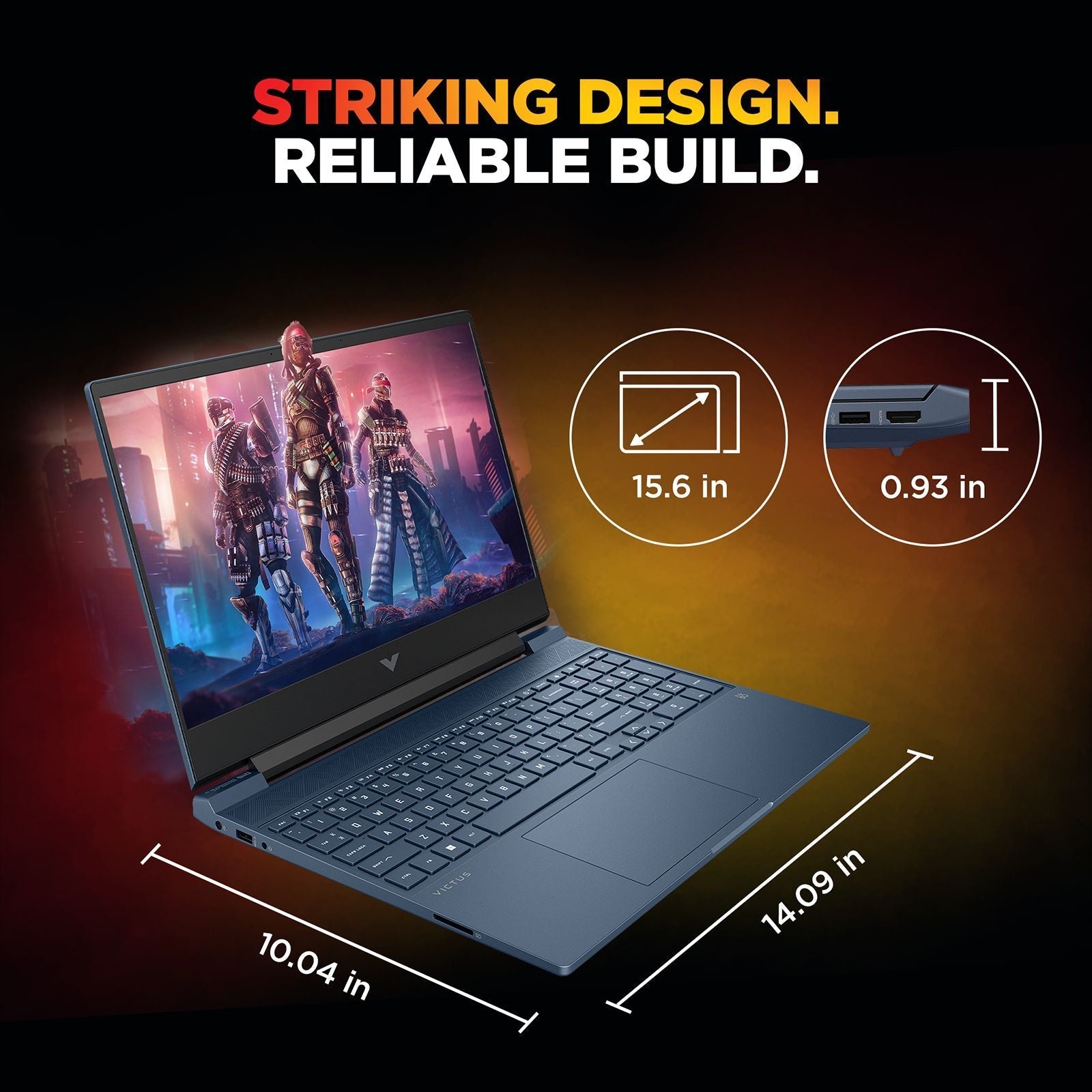 HP Victus 15-fb3125AX AMD Ryzen 7 Gaming Laptop (16GB, 512GB SSD, Windows 11 Home, 15.6 inch 144 Hz Full HD IPS Display, NVIDIA GeForce RTX 3050, Performance Blue, 2.29 KG)