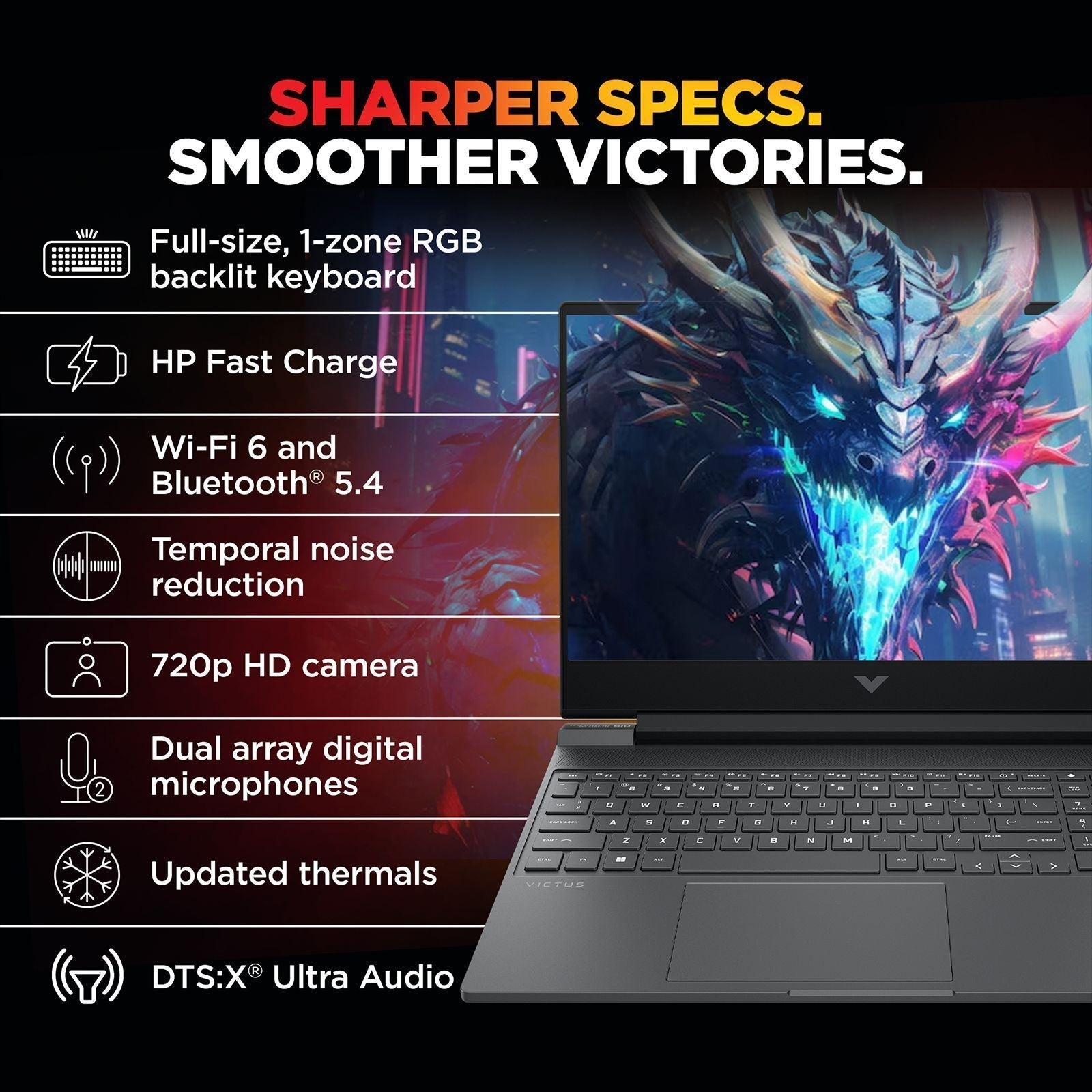 HP Victus 15-fa2309TX Intel Core i7 13th Gen Gaming Laptop (24GB, 1TB SSD, Windows 11 Home, 8GB Graphics, 15.6 Inch 144 Hz Full HD IPS Display, NVIDIA GeForce RTX 5050, MS Office Home 2024, Mica Silver, 2.29 KG)