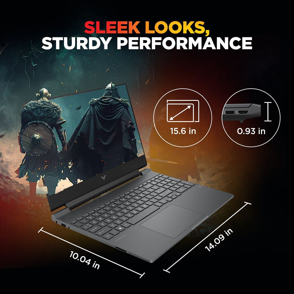 HP Victus 15-fa2309TX Intel Core i7 13th Gen Gaming Laptop (24GB, 1TB SSD, Windows 11 Home, 8GB Graphics, 15.6 Inch 144 Hz Full HD IPS Display, NVIDIA GeForce RTX 5050, MS Office Home 2024, Mica Silver, 2.29 KG)
