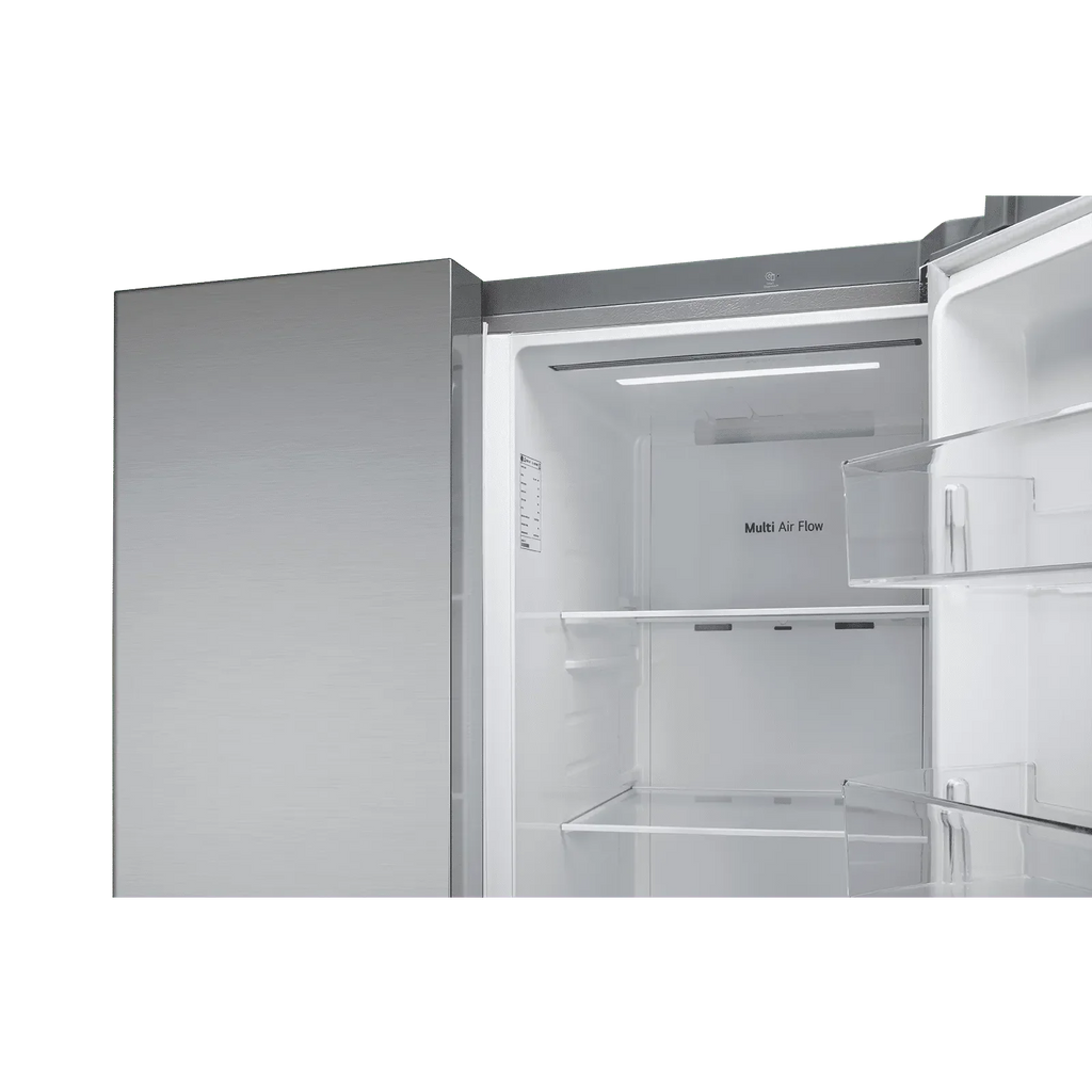 LG 650 Litres 3 Star Frost Free Side by Side Refrigerator (GL- B257HPZ3, Shiny  Steel)