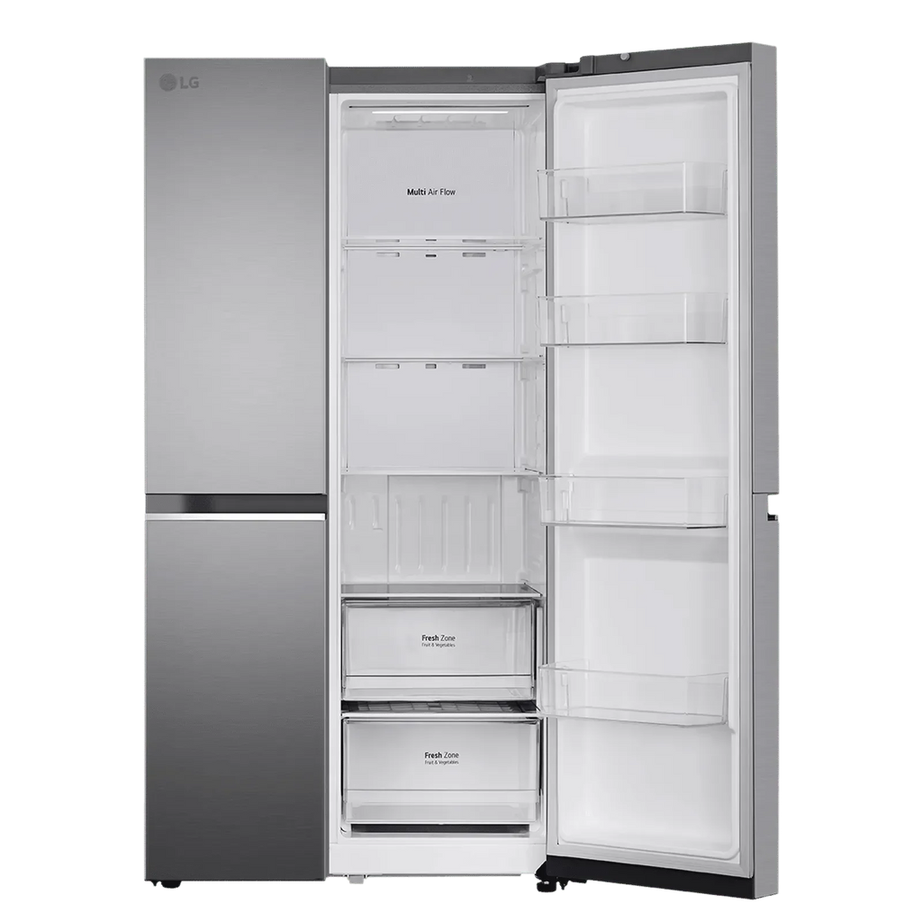 LG 650 Litres 3 Star Frost Free Side by Side Refrigerator (GL- B257HPZ3, Shiny  Steel)
