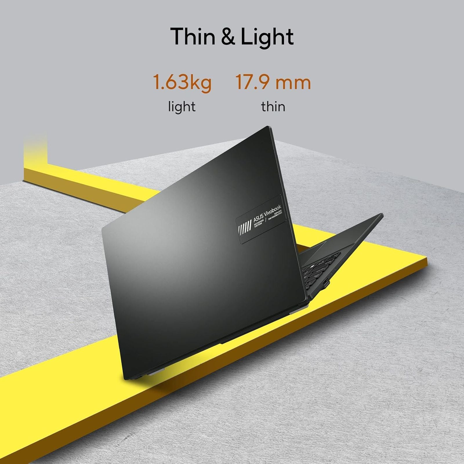 ASUS Vivobook Go 15 E1504FA-NJ5542WS AMD Ryzen 5 Thin & Light Laptop (16GB, 512GB SSD, Windows 11 Home, 15.6 inch Full HD Display, MS Office Home 2024, Mixed Black, 1.63 KG)