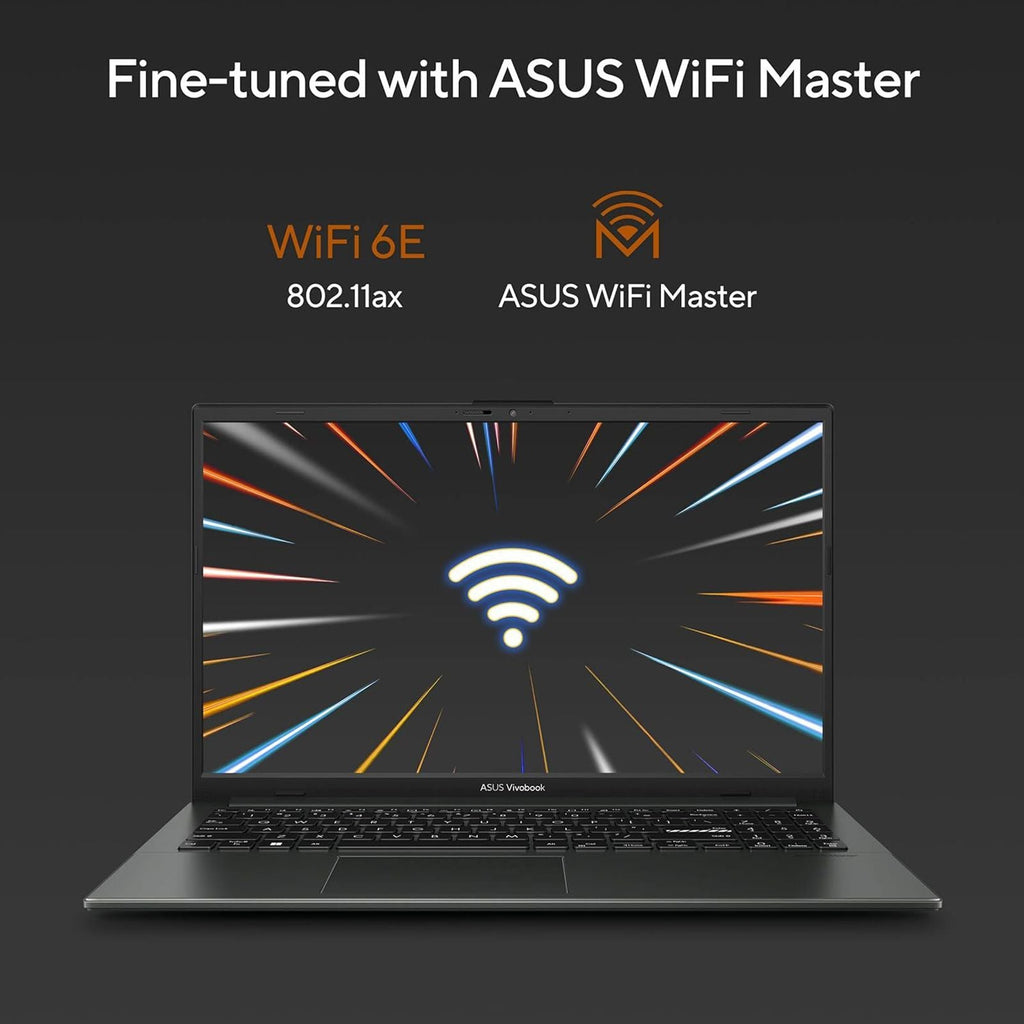 ASUS Vivobook Go 15 E1504FA-NJ5542WS AMD Ryzen 5 Thin & Light Laptop (16GB, 512GB SSD, Windows 11 Home, 15.6 inch Full HD Display, MS Office Home 2024, Mixed Black, 1.63 KG)