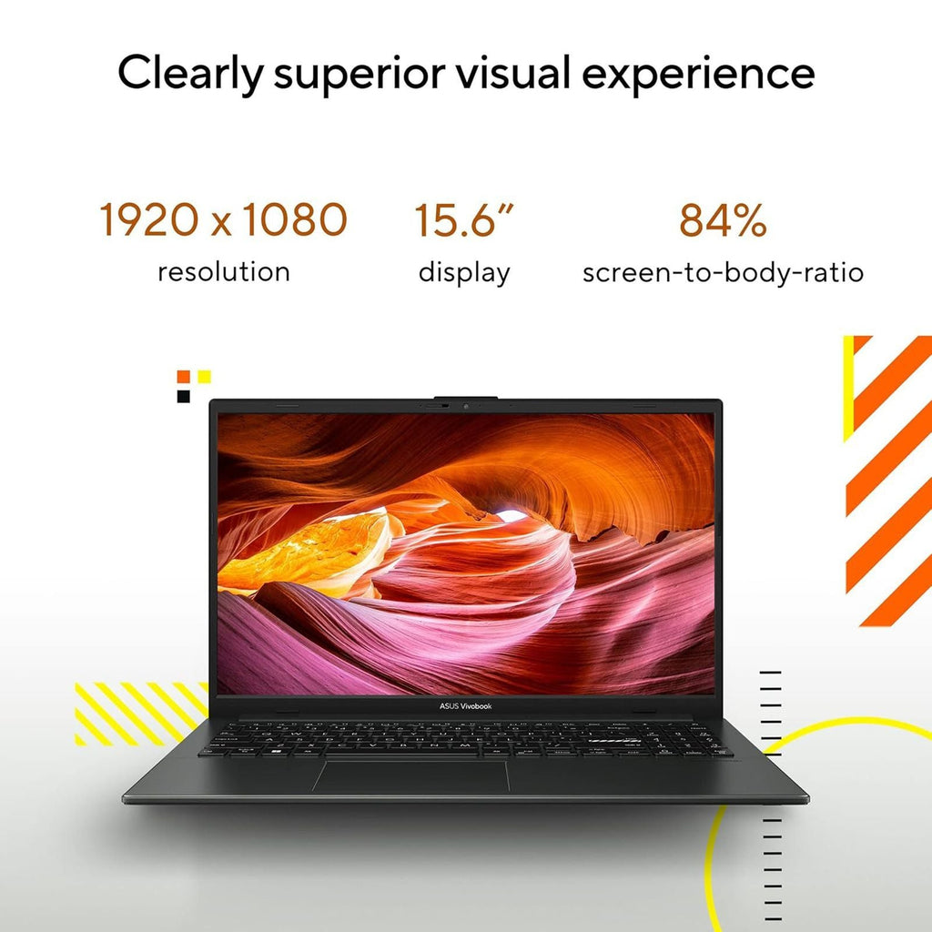 ASUS Vivobook Go 15 E1504FA-NJ5542WS AMD Ryzen 5 Thin & Light Laptop (16GB, 512GB SSD, Windows 11 Home, 15.6 inch Full HD Display, MS Office Home 2024, Mixed Black, 1.63 KG)