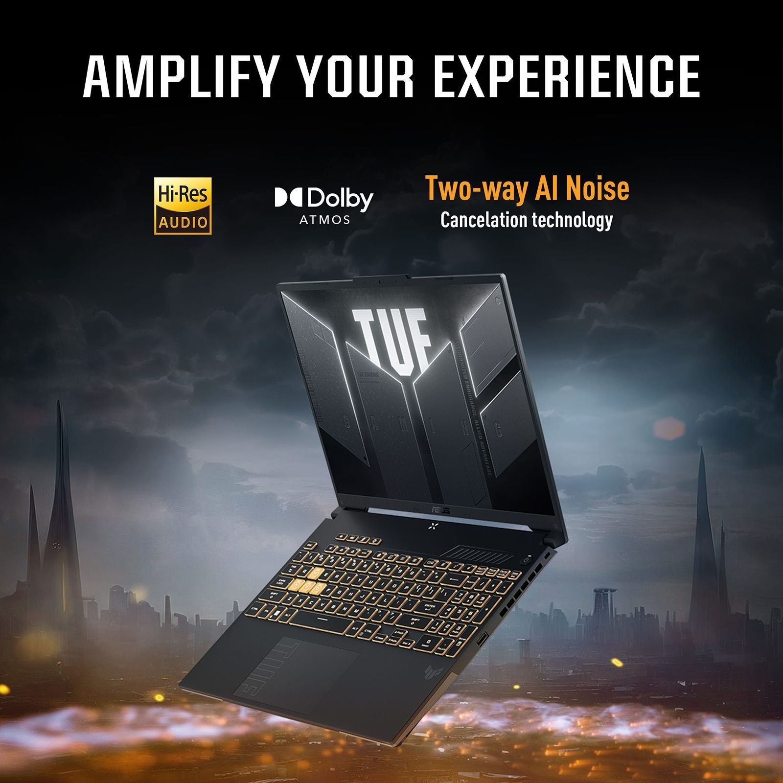 ASUS TUF F16 FX677VU-RL055WS Intel Core 5 Gaming Laptop (16GB, 512GB SSD, Windows 11 Home, 6GB Graphics, 16 inch 144 Hz FHD+ WUXGA Display, NVIDIA GeForce RTX 4050, MS Office Home 2024, Mecha Gray, 2.20 KG)