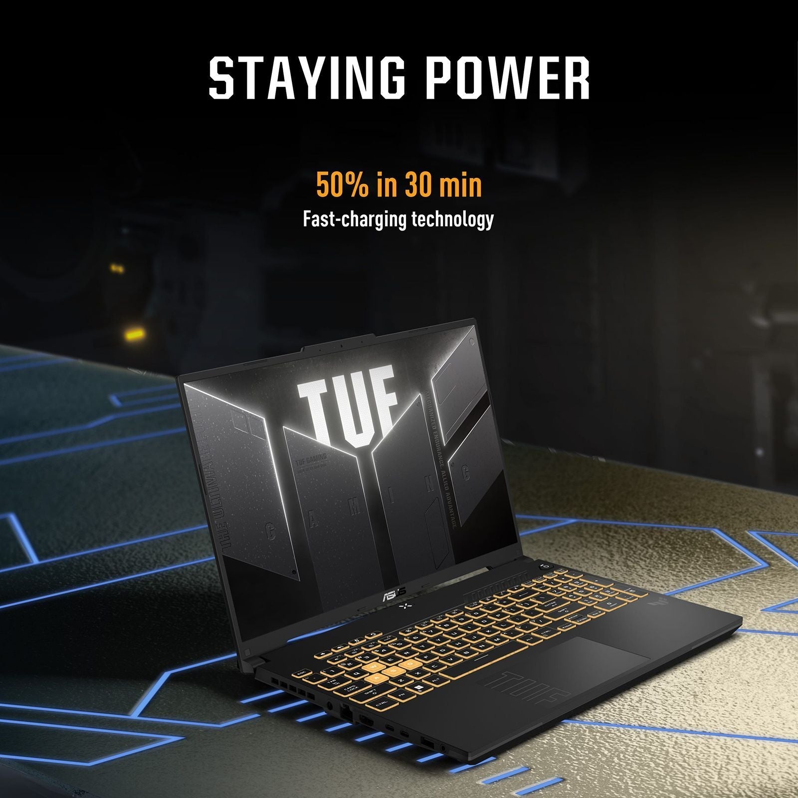 ASUS TUF F16 FX677VU-RL055WS Intel Core 5 Gaming Laptop (16GB, 512GB SSD, Windows 11 Home, 6GB Graphics, 16 inch 144 Hz FHD+ WUXGA Display, NVIDIA GeForce RTX 4050, MS Office Home 2024, Mecha Gray, 2.20 KG)