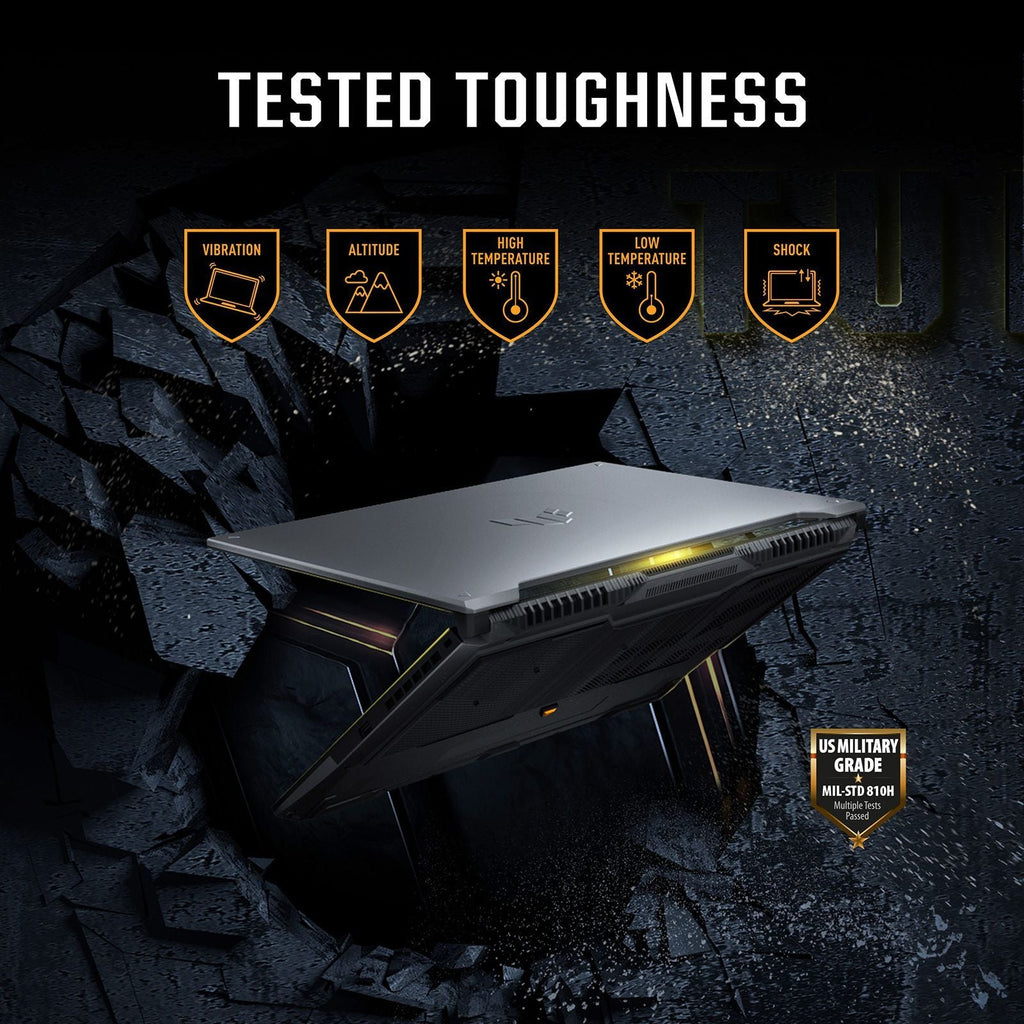 ASUS TUF F16 FX677VU-RL055WS Intel Core 5 Gaming Laptop (16GB, 512GB SSD, Windows 11 Home, 6GB Graphics, 16 inch 144 Hz FHD+ WUXGA Display, NVIDIA GeForce RTX 4050, MS Office Home 2024, Mecha Gray, 2.20 KG)