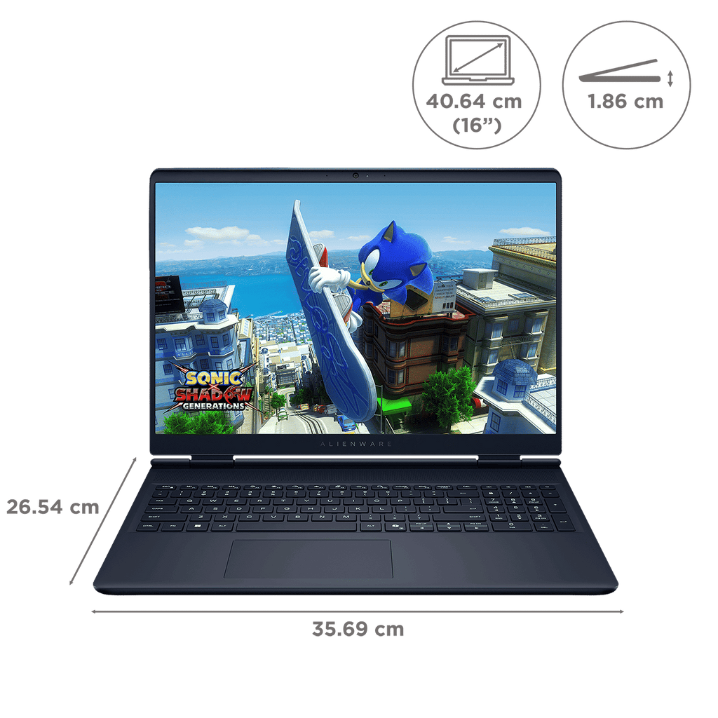 DELL Alienware 16 Aurora Intel Core 7 Gaming Laptop (16GB, 1TB SSD, Windows 11 Home, 8GB Graphics, 16 inch 120 Hz WQXGA Display, NVIDIA GeForce RTX 5060, MS Office Home 2024, Interstellar Indigo, 2.57 KG)