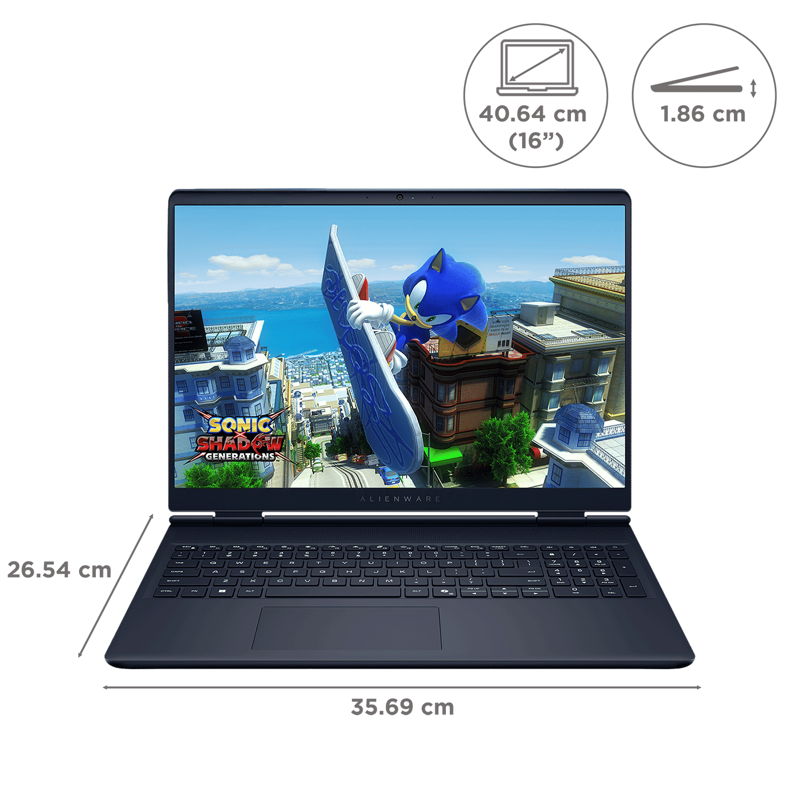 DELL Alienware 16 Aurora Intel Core 7 Gaming Laptop (16GB, 1TB SSD, Windows 11 Home, 8GB Graphics, 16 inch 120 Hz WQXGA Display, NVIDIA GeForce RTX 5060, MS Office Home 2024, Interstellar Indigo, 2.57 KG)
