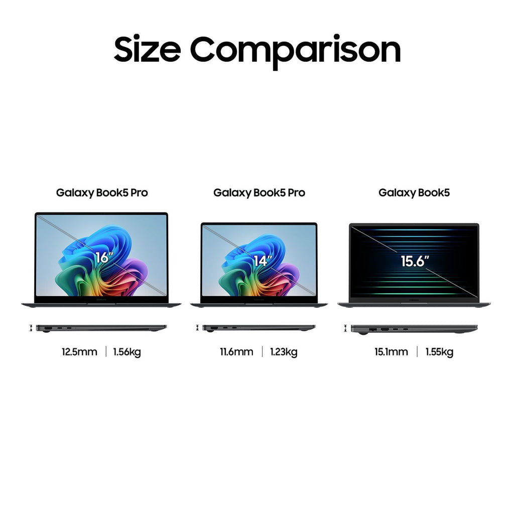 SAMSUNG Galaxy Book5 Intel Core Ultra 5 Thin & Light Laptop (16GB, 512GB SSD, Windows 11 Home, 15.6 inch Full HD IPS Display, MS Office Home 2024, Gray, 1.55 KG)
