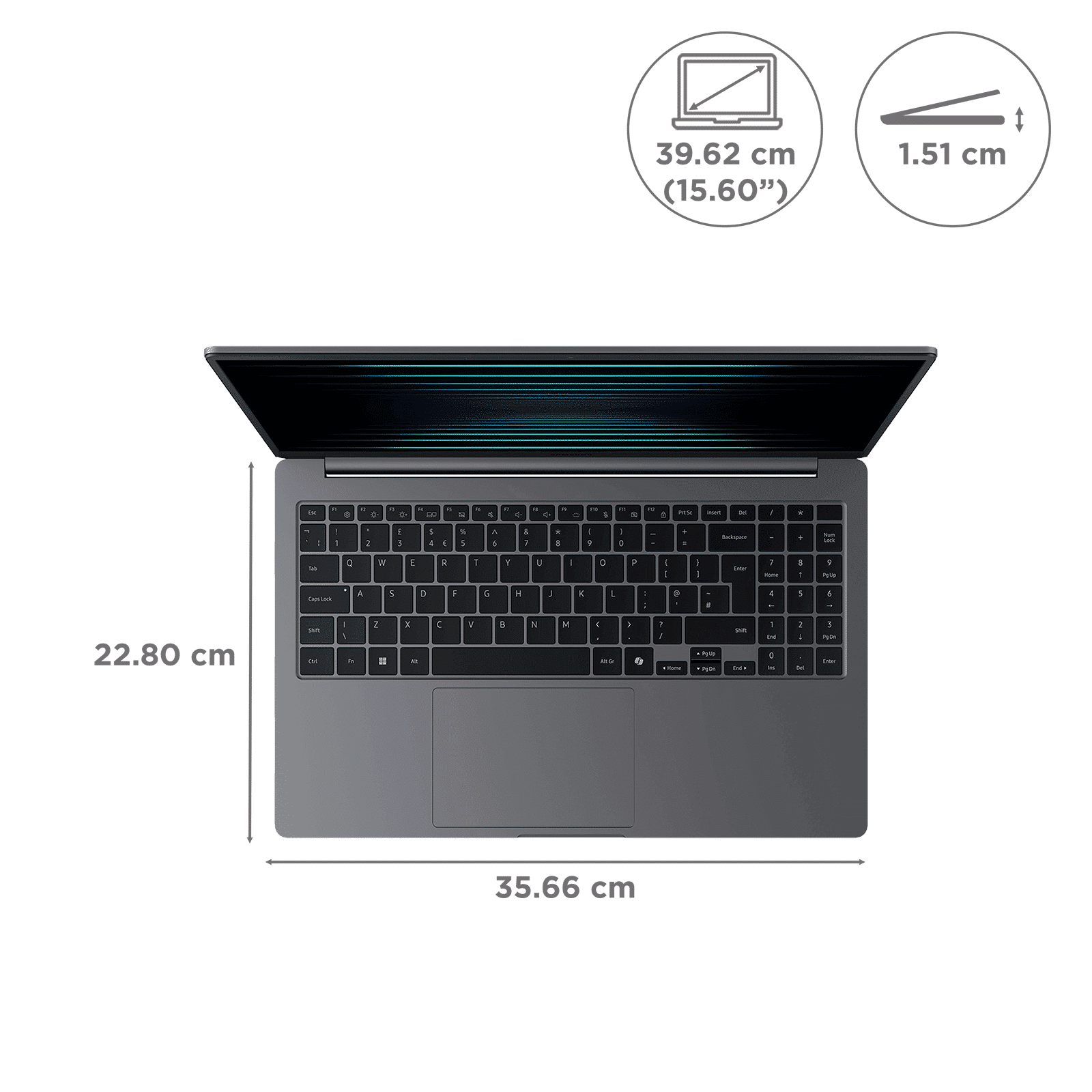 SAMSUNG Galaxy Book5 Intel Core Ultra 5 Thin & Light Laptop (16GB, 512GB SSD, Windows 11 Home, 15.6 inch Full HD IPS Display, MS Office Home 2024, Gray, 1.55 KG)