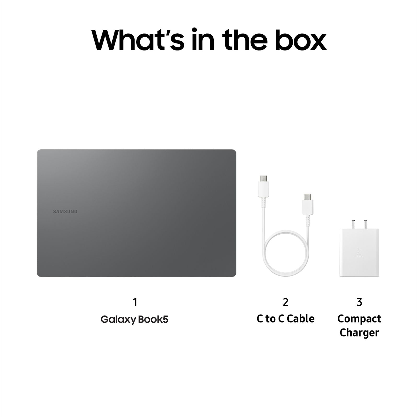 SAMSUNG Galaxy Book5 Intel Core Ultra 7 Thin & Light Laptop (16GB, 512GB SSD, Windows 11 Home, 15.6 inch Full HD IPS Display, MS Office Home 2024, Gray, 1.55 KG)