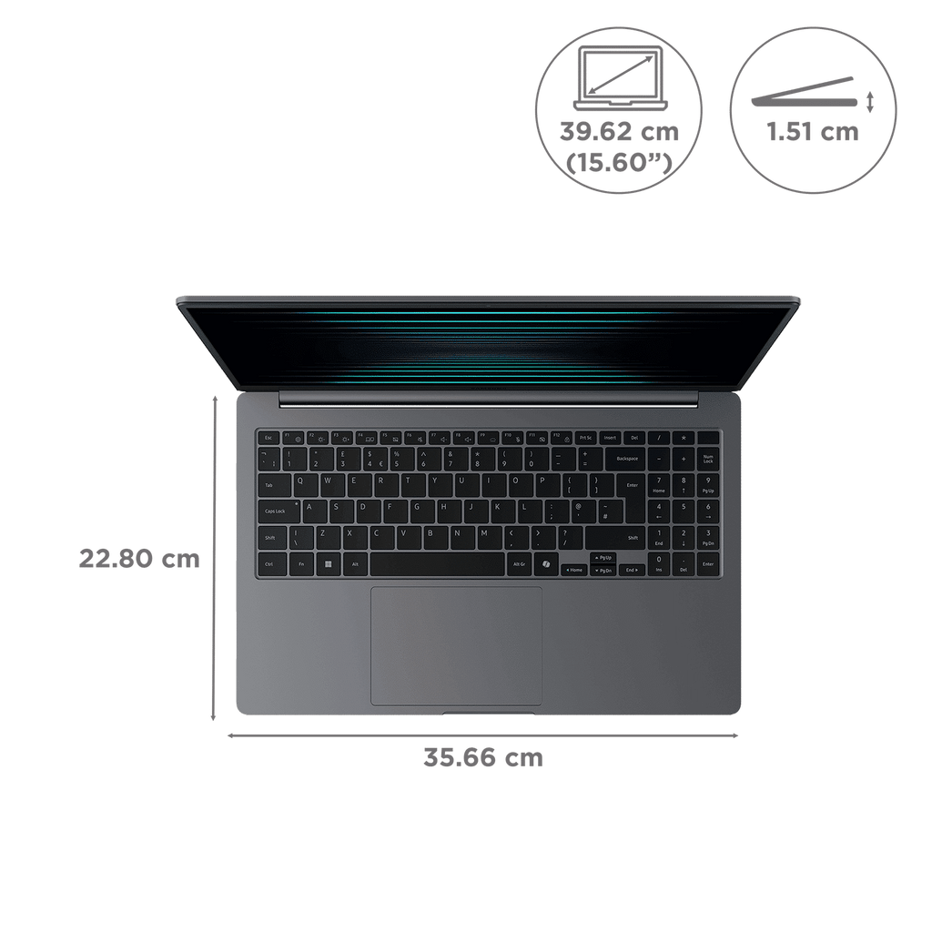 SAMSUNG Galaxy Book5 Intel Core Ultra 7 Thin & Light Laptop (16GB, 512GB SSD, Windows 11 Home, 15.6 inch Full HD IPS Display, MS Office Home 2024, Gray, 1.55 KG)