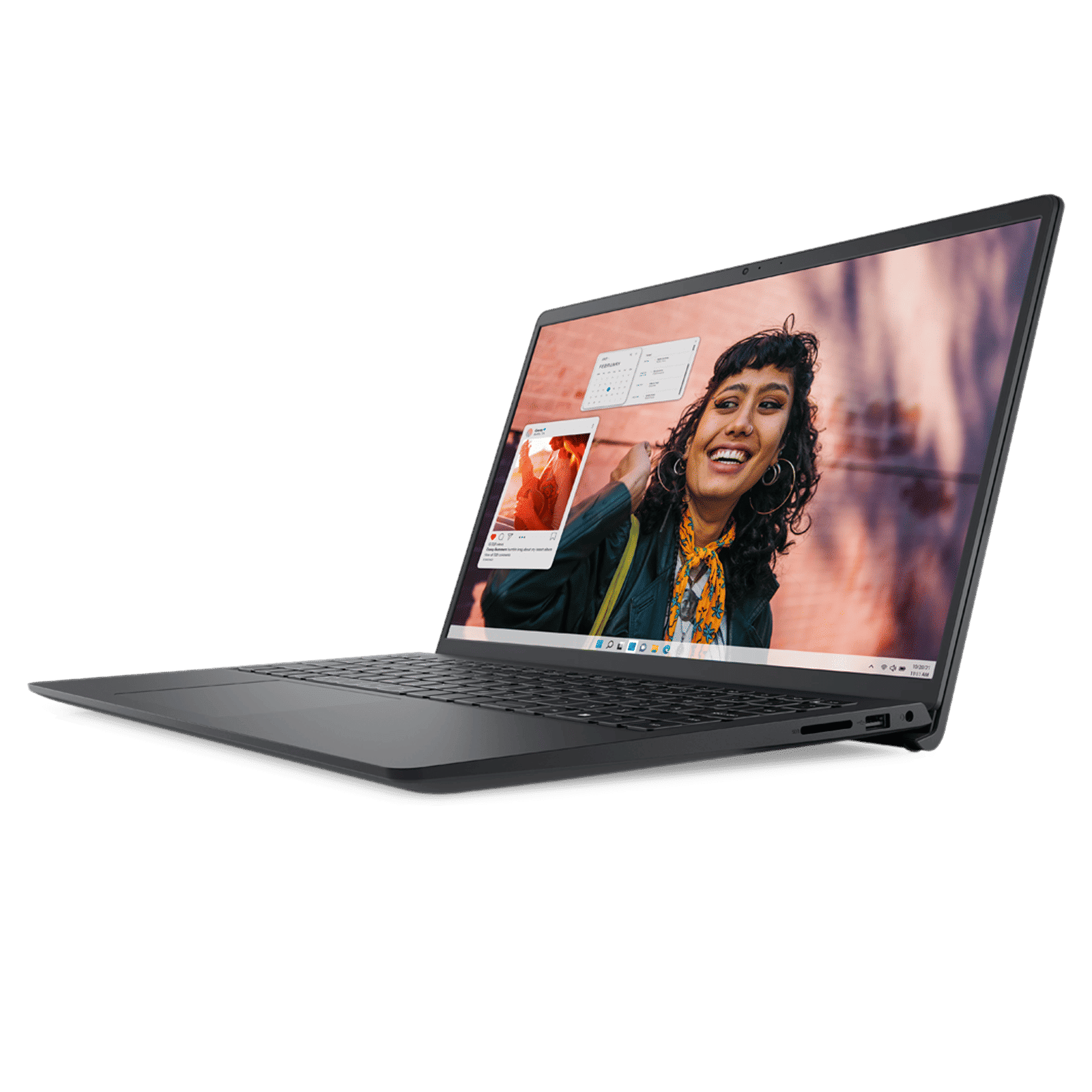 DELL DC 15250 Intel Core 3 Thin & Light Laptop (8GB, 512GB SSD, Windows 11, 15.6 inch Full HD IPS Display, MS Office Home 2024, Carbon Black, 1.66 KG)