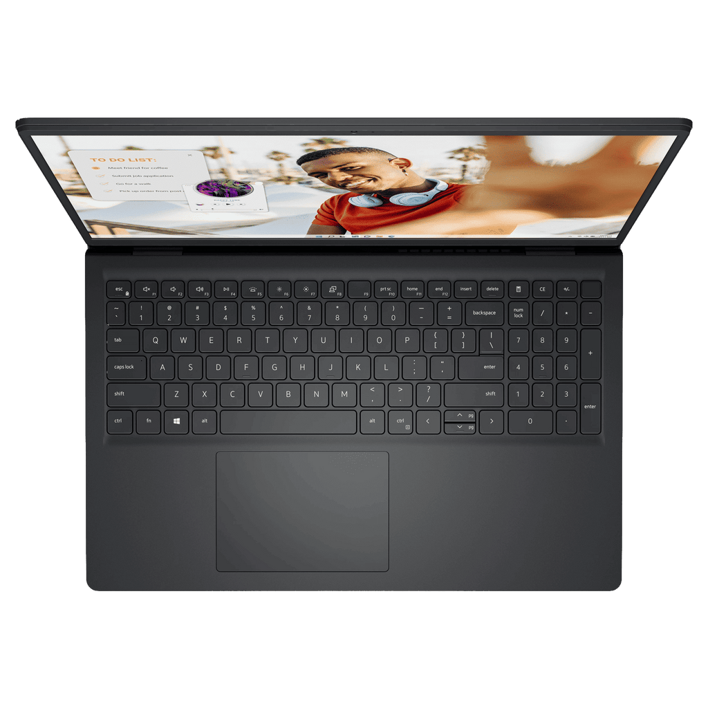 DELL DC15255 AMD Ryzen 3 Thin & Light Laptop (8GB, 512GB SSD, Windows 11, 15.6 inch Full HD IPS Display, MS Office Home 2024, Carbon Black, 1.66 KG)