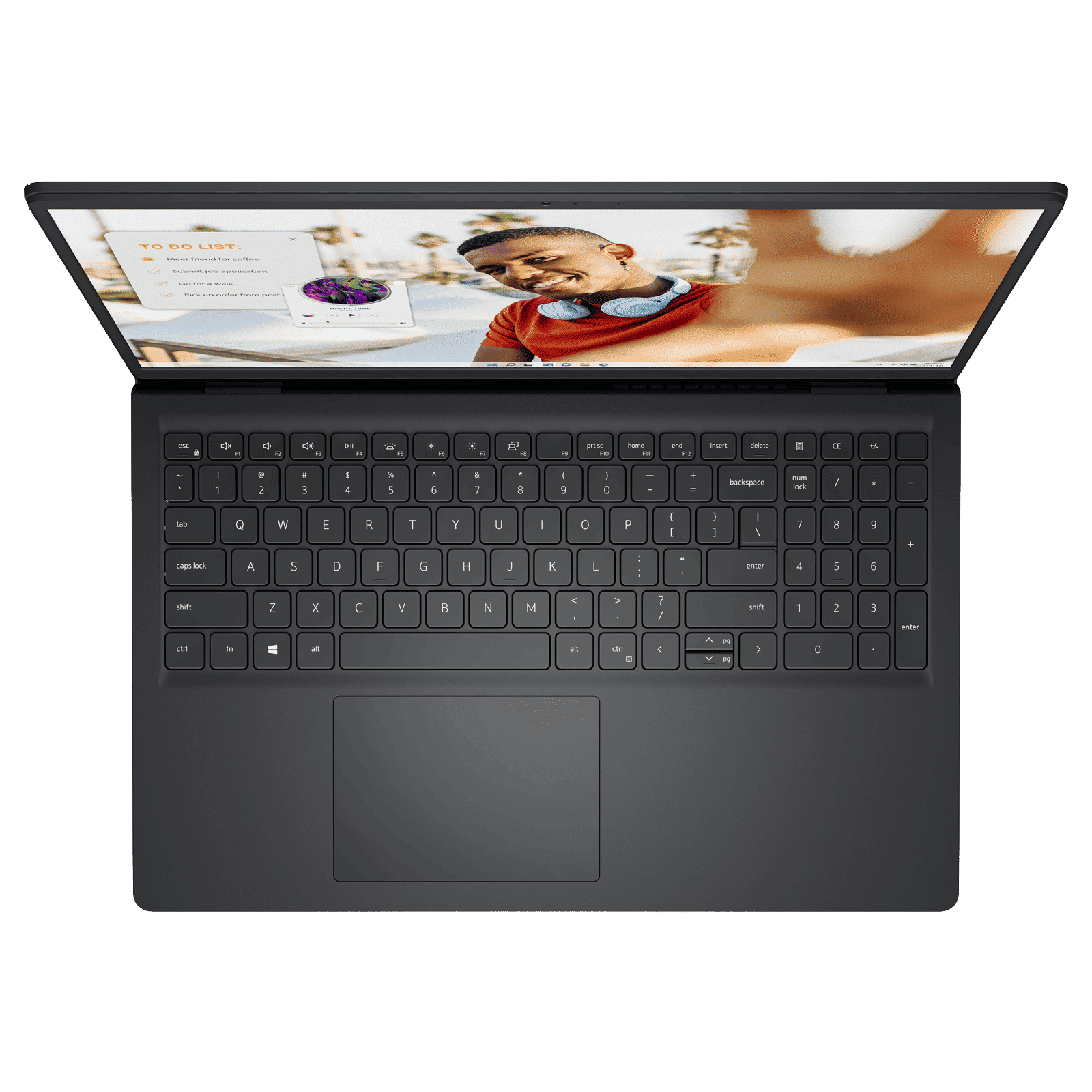 DELL DC15255 AMD Ryzen 3 Thin & Light Laptop (8GB, 512GB SSD, Windows 11, 15.6 inch Full HD IPS Display, MS Office Home 2024, Carbon Black, 1.66 KG)