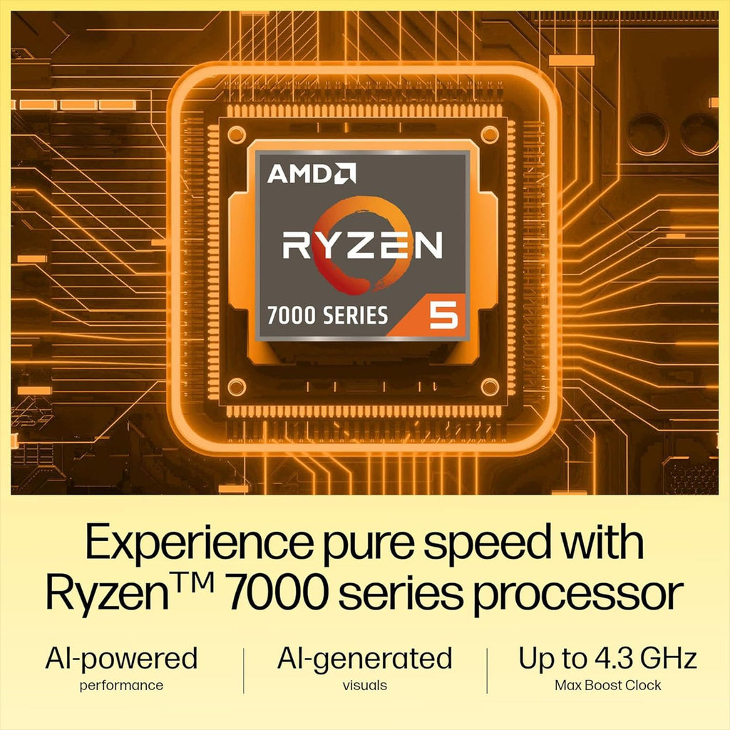 HP 15-fc0703AU AMD Ryzen 5 Thin & Light Laptop (16GB, 512GB SSD, Windows 11 Home, 15.6 inch Full HD Display, Natural Silver, 1.59 KG)