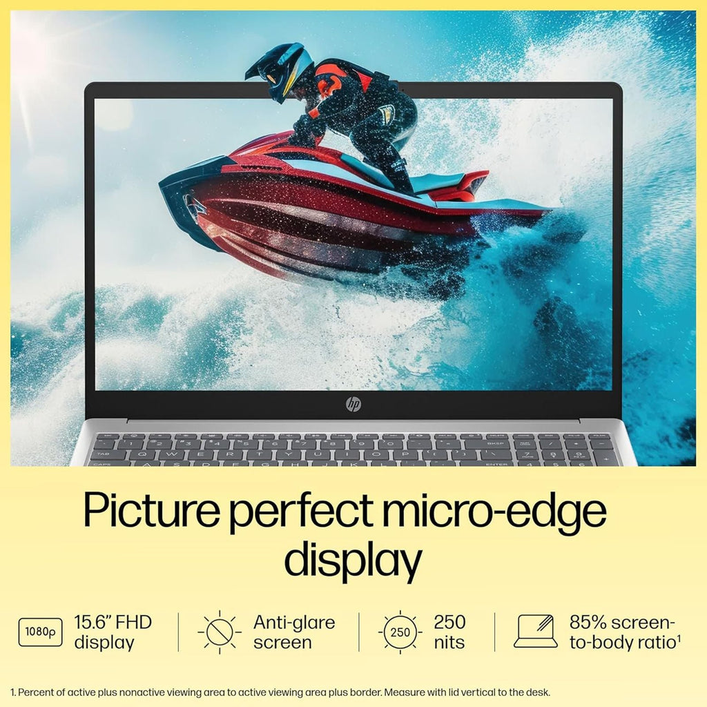 HP 15-fc0703AU AMD Ryzen 5 Thin & Light Laptop (16GB, 512GB SSD, Windows 11 Home, 15.6 inch Full HD Display, Natural Silver, 1.59 KG)