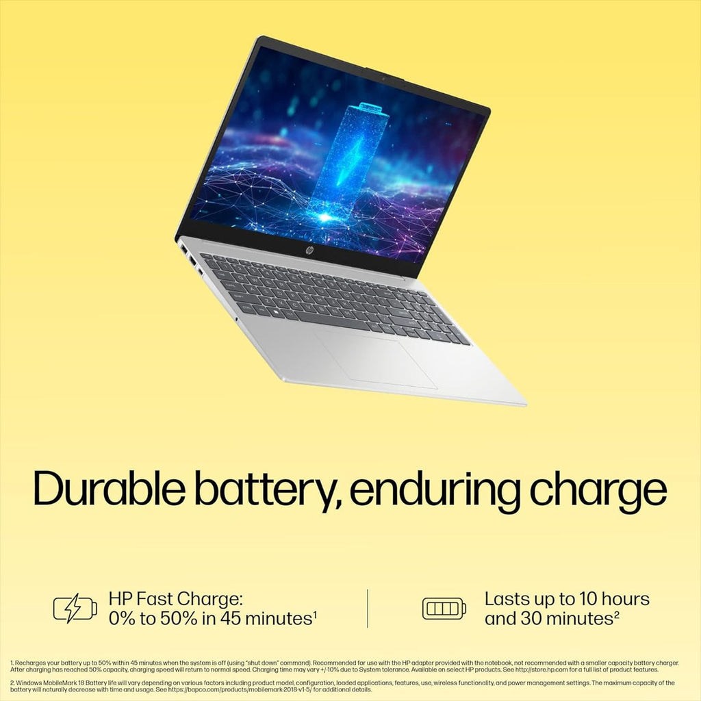 HP 15-fc0703AU AMD Ryzen 5 Thin & Light Laptop (16GB, 512GB SSD, Windows 11 Home, 15.6 inch Full HD Display, Natural Silver, 1.59 KG)