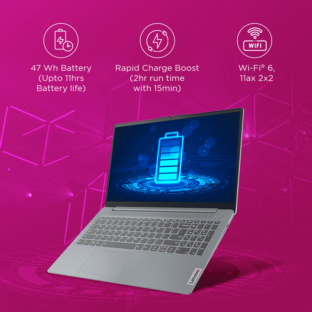 Lenovo IdeaPad Slim 3 15AMN8 AMD Ryzen 3 Laptop (8GB RAM, 512GB SSD, Windows 11 Home, 15.6 inch Full HD TN Display, MS Office Home 2024, Arctic Grey, 1.62 KG)