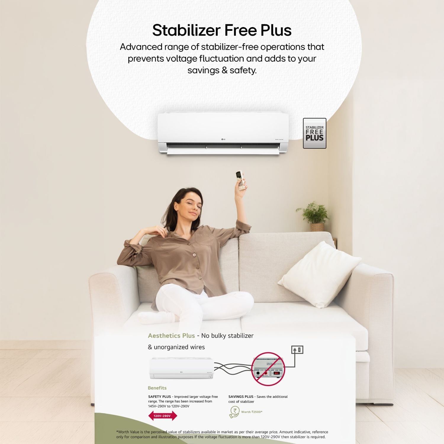 LG 6 in 1 Convertible 2 Ton 3 Star Dual Inverter Split Smart AC with Smart Dehumidification (2026 Model, Copper Condenser, AS-Q24ENXE.ANLG)