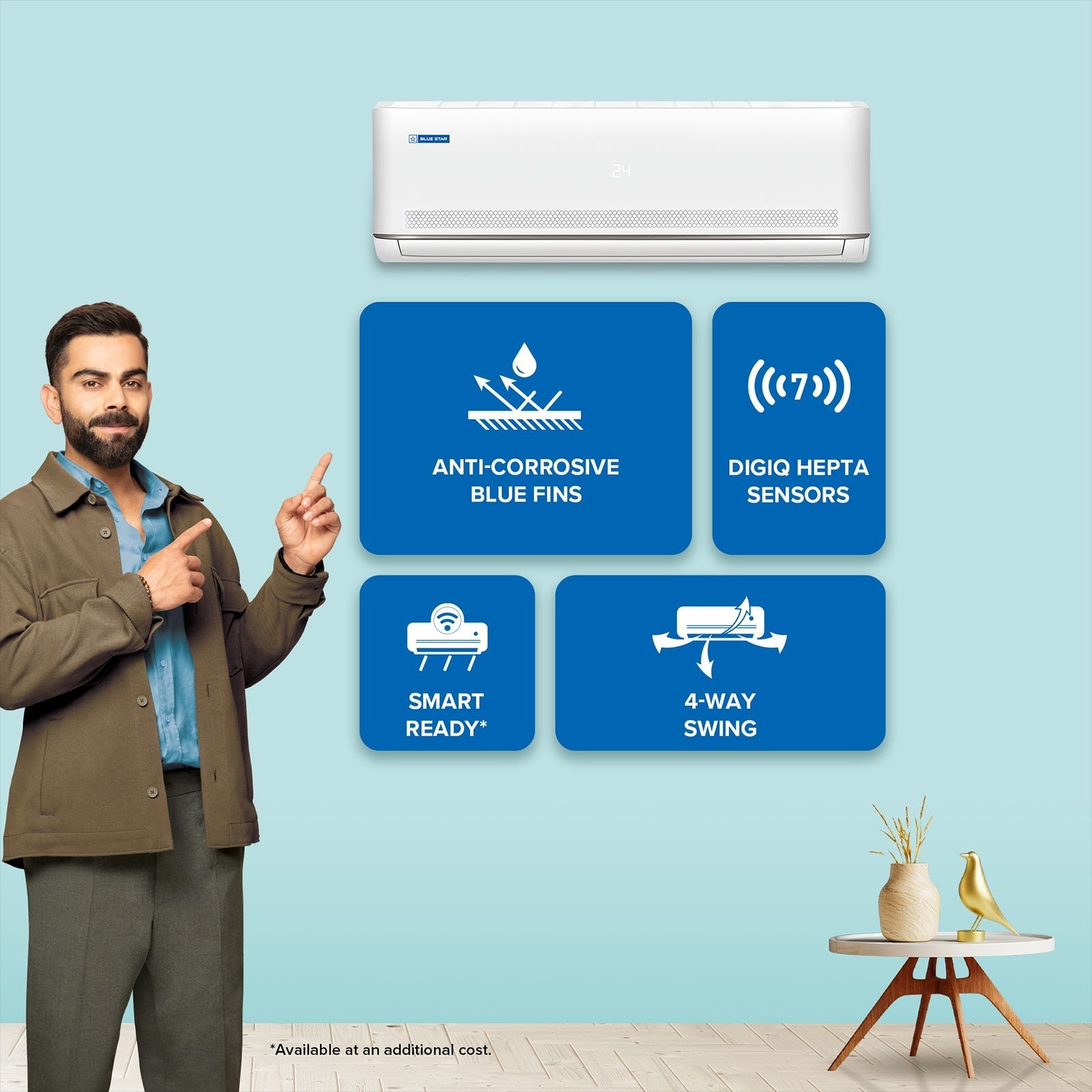 Blue Star M Series 5 in 1 Convertible 1 Ton 3 Star Inverter Split AC with AI Pro (2026 Model, Copper Condenser, IA312MXU)