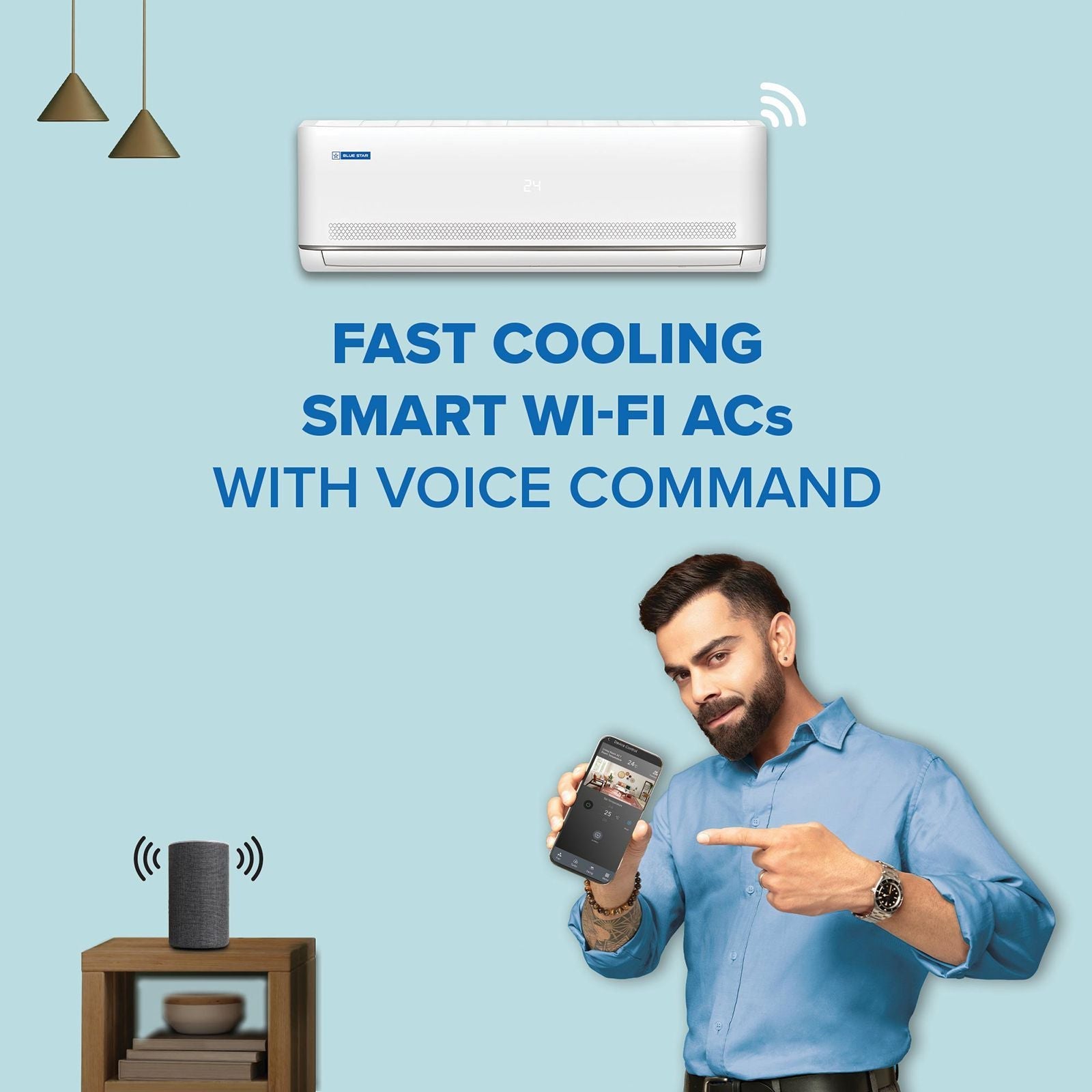 Blue Star M Series 5 in 1 Convertible 1.5 Ton 3 Star Inverter Split Smart AC with Voice Command Technology (2026 Model, Copper Condenser, IA318MXUS)