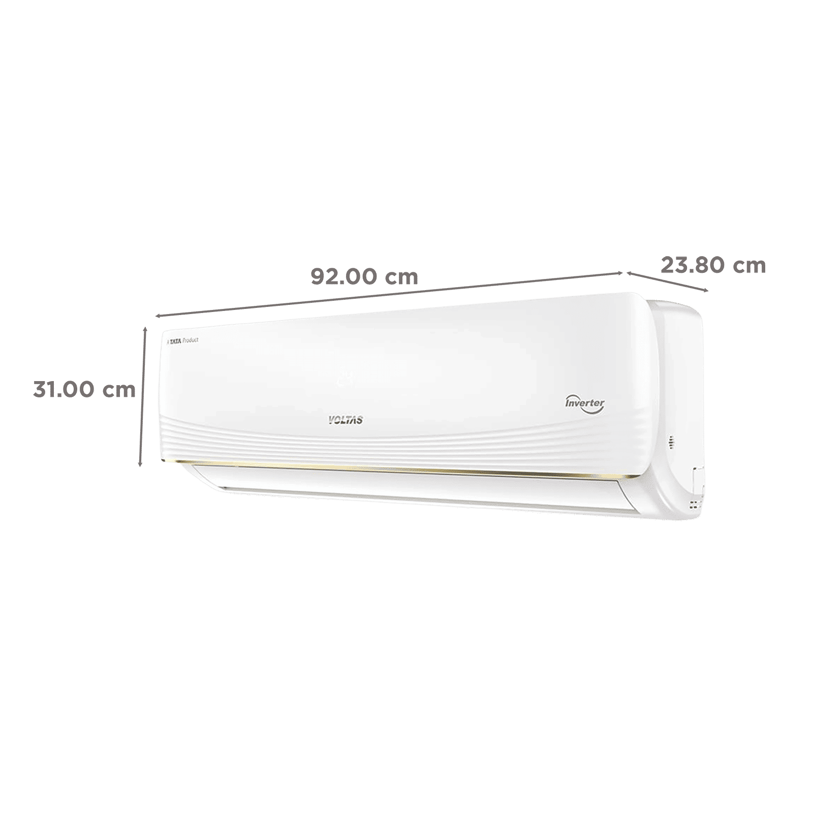 VOLTAS 183INV VERTIS AI ZEST GOLD Convertible 1.5 Ton 3 Star Inverter Split AC with Hidden Display (2026 Model, Copper Condenser, 4504075)
