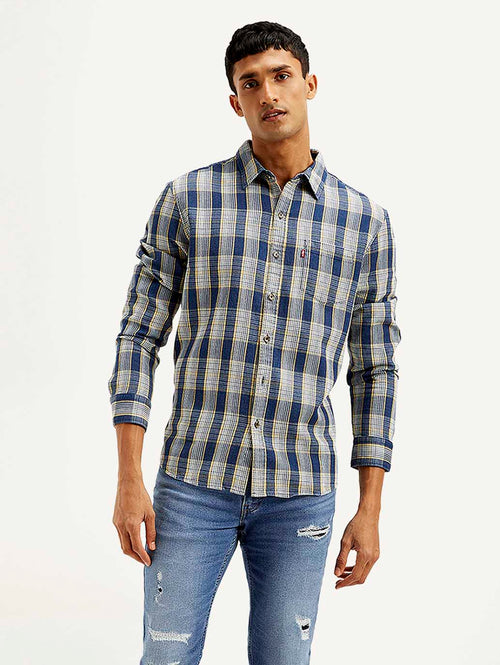 Men's Checkered Slim Fit Shirt