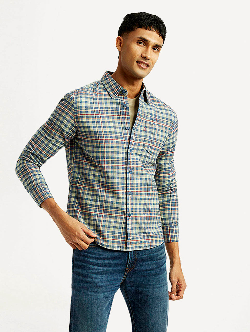 Men's Checkered Slim Fit Shirt