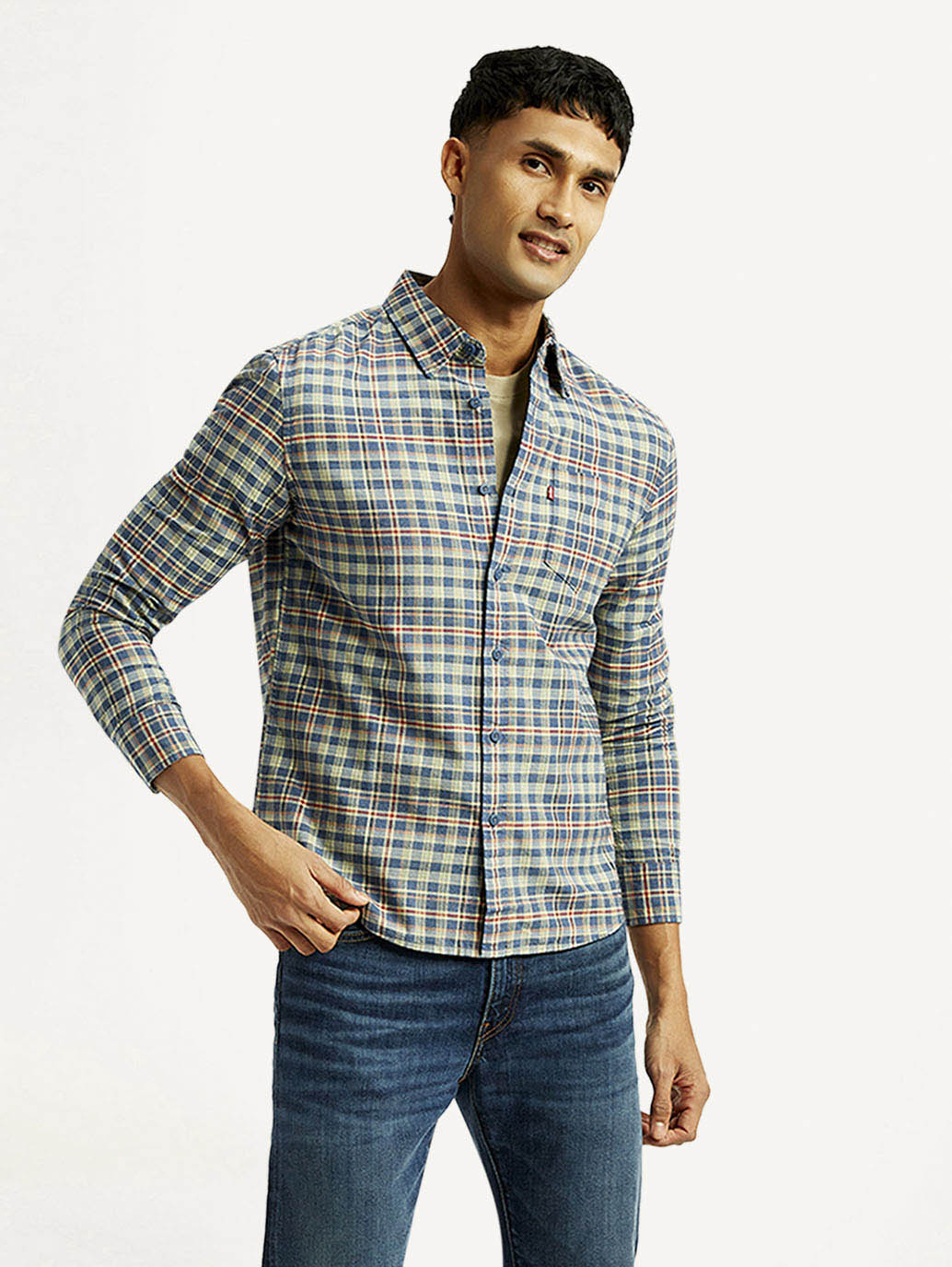Men's Checkered Slim Fit Shirt