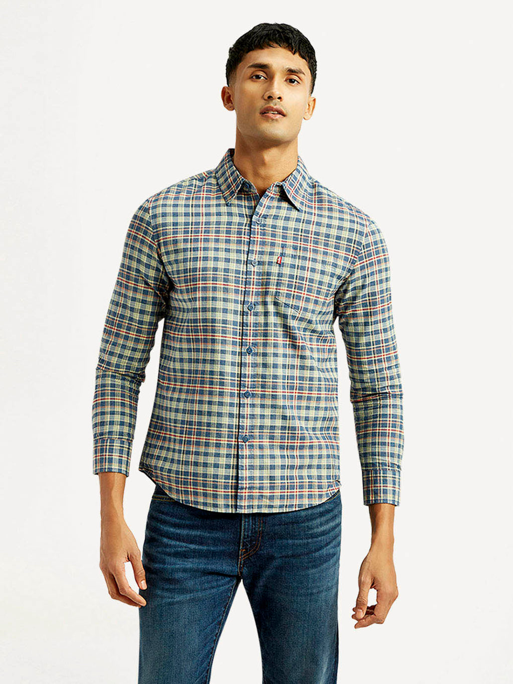 Men's Checkered Slim Fit Shirt