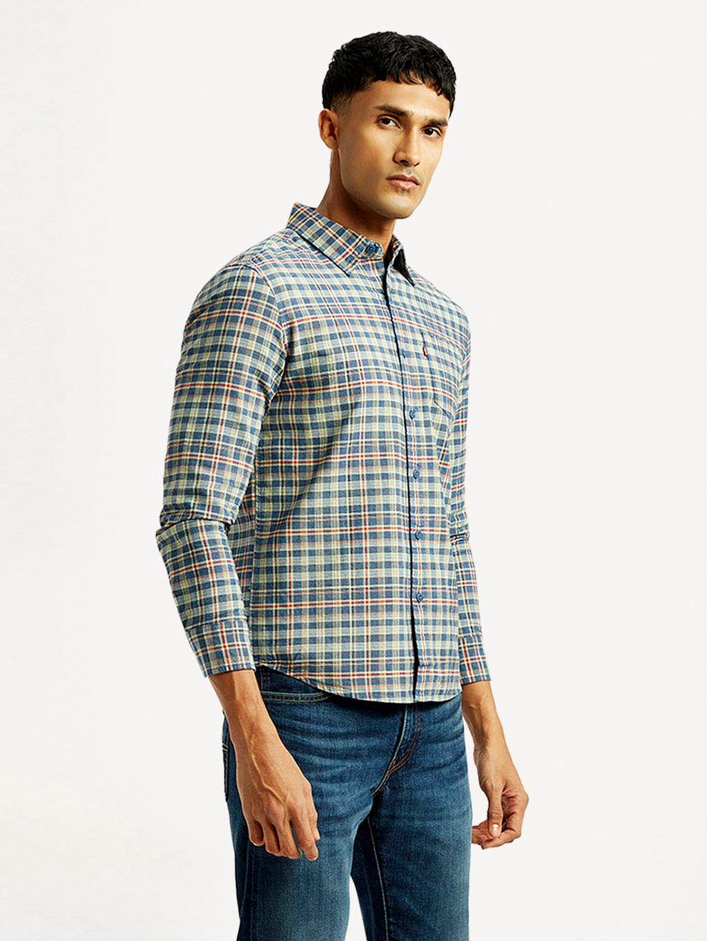 Men's Checkered Slim Fit Shirt