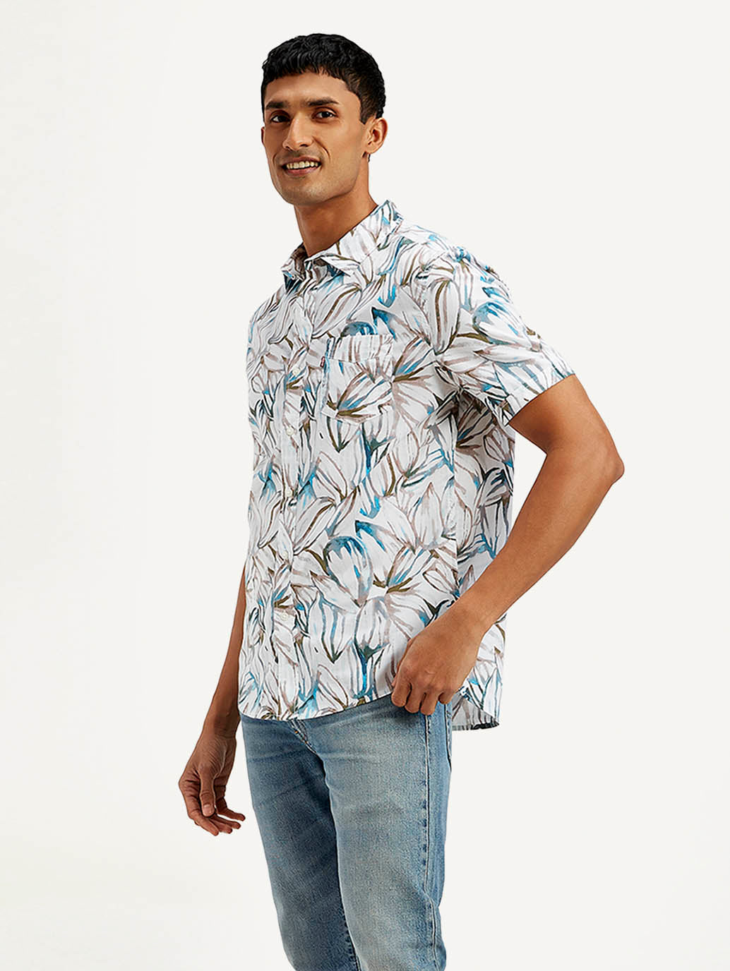 Men's Floral Slim Fit Shirt