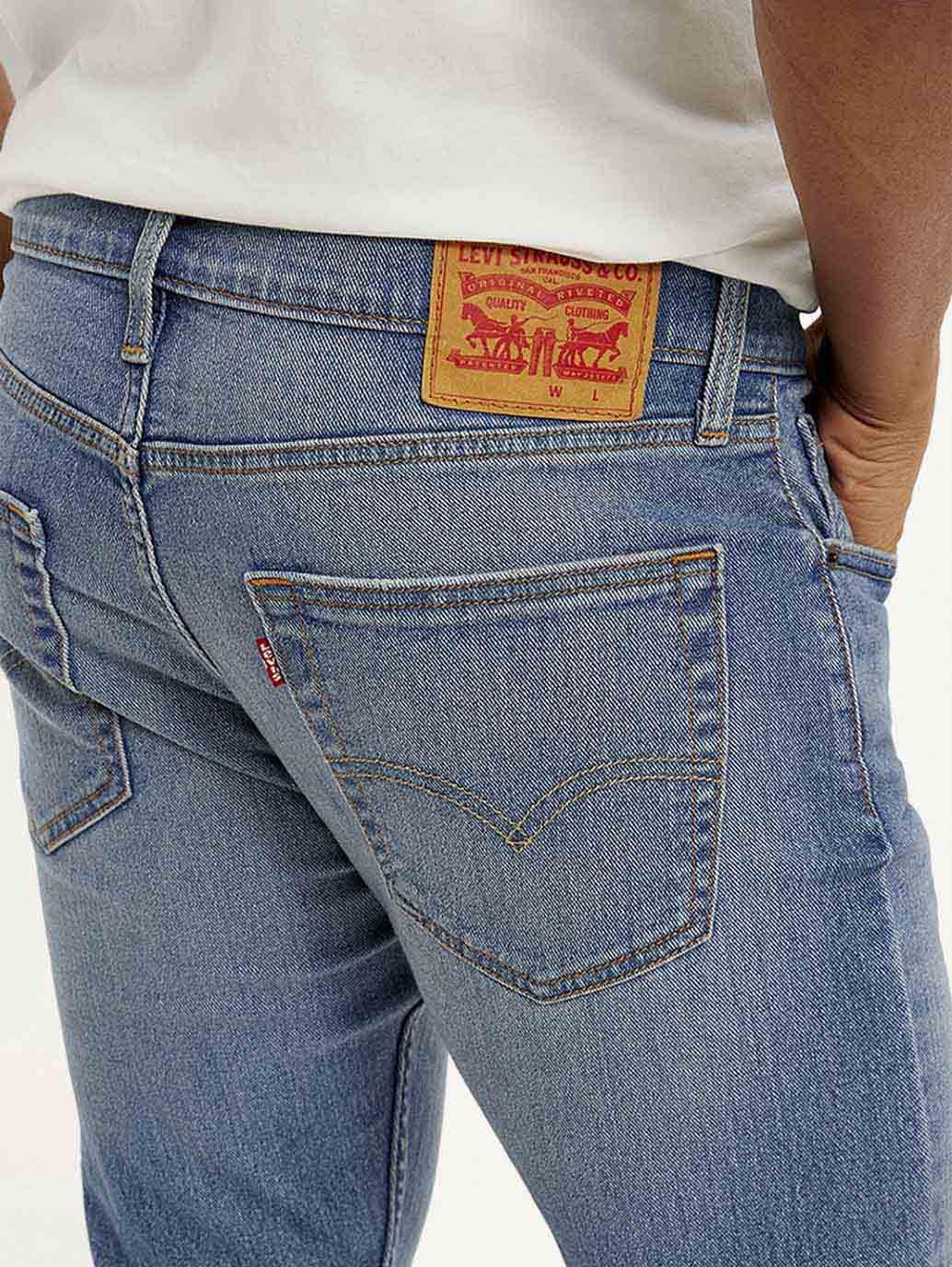 Men's 512 Navy Blue Slim Tapered Fit Mid Rise Jeans