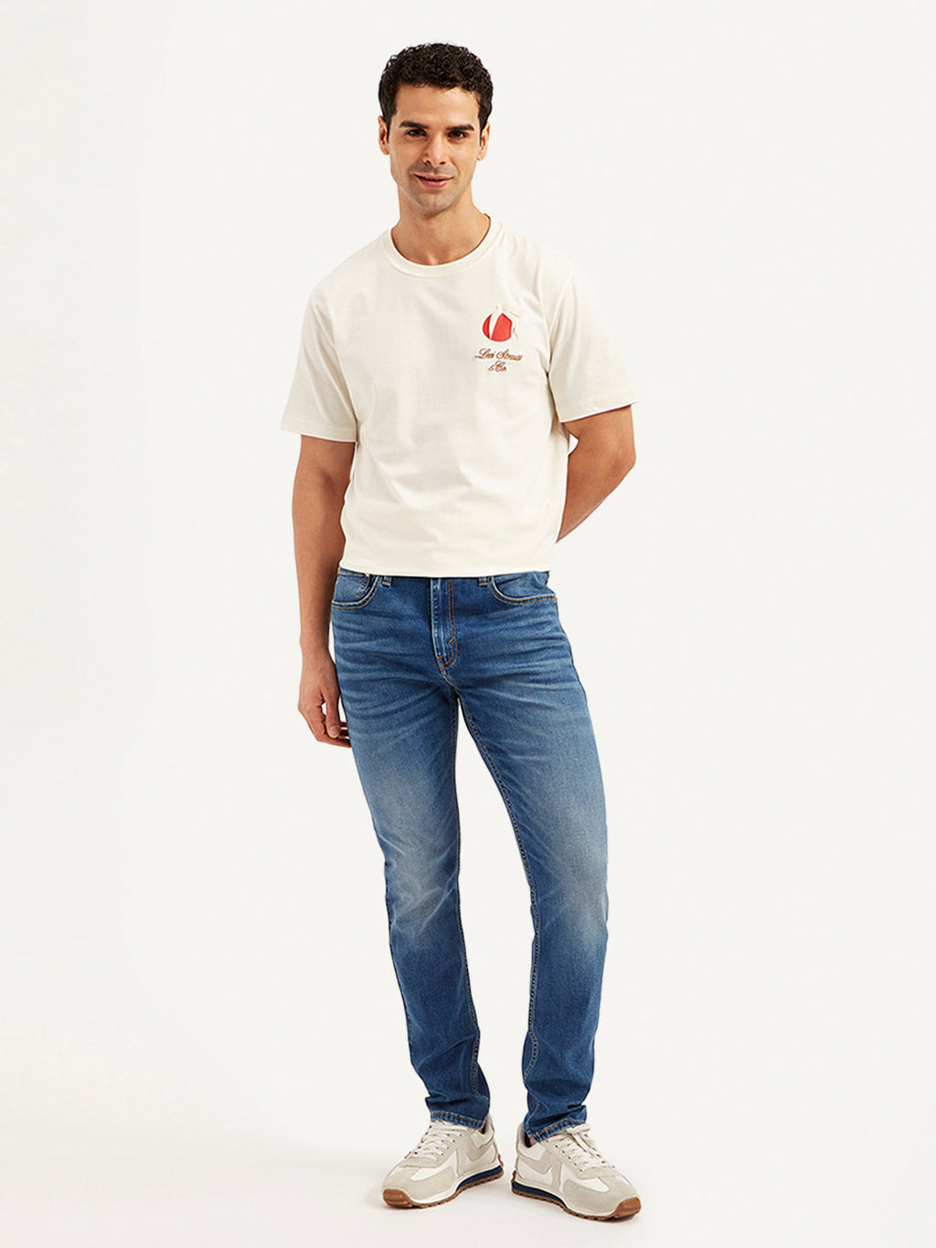 Men's 512 Blue Slim Tapered Fit Mid Rise Jeans