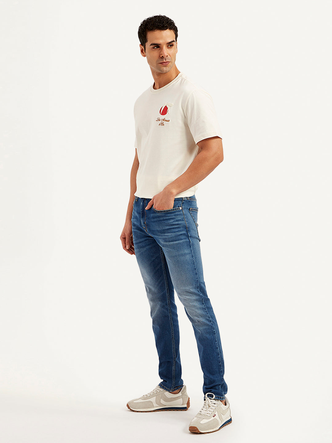 Men's 512 Blue Slim Tapered Fit Mid Rise Jeans