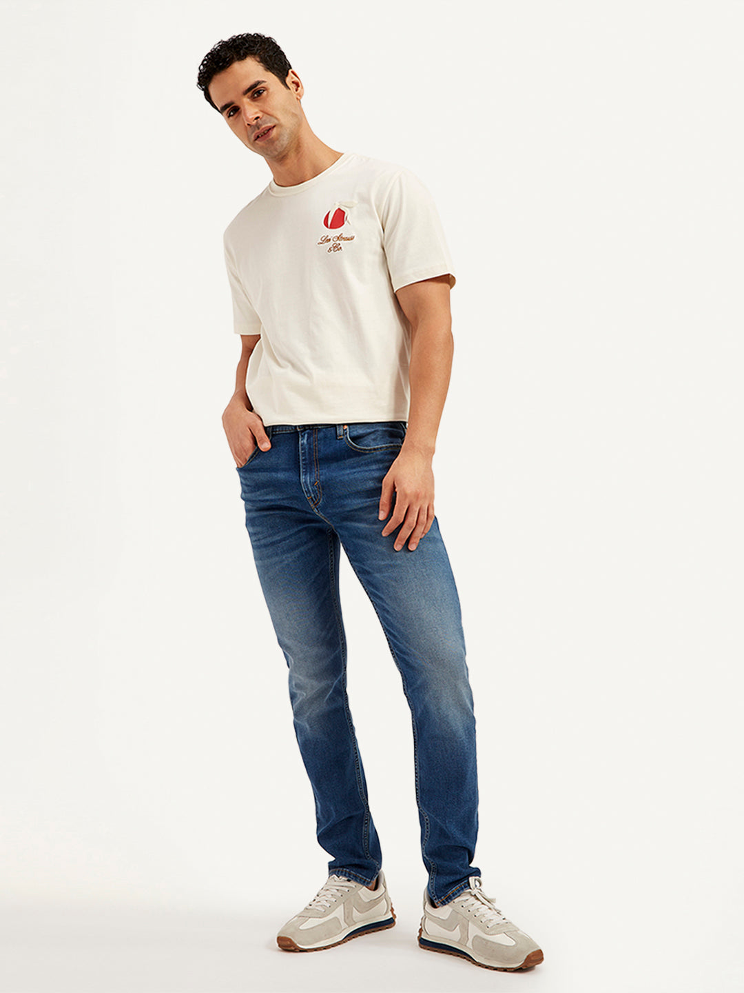 Men's 512 Blue Slim Tapered Fit Mid Rise Jeans