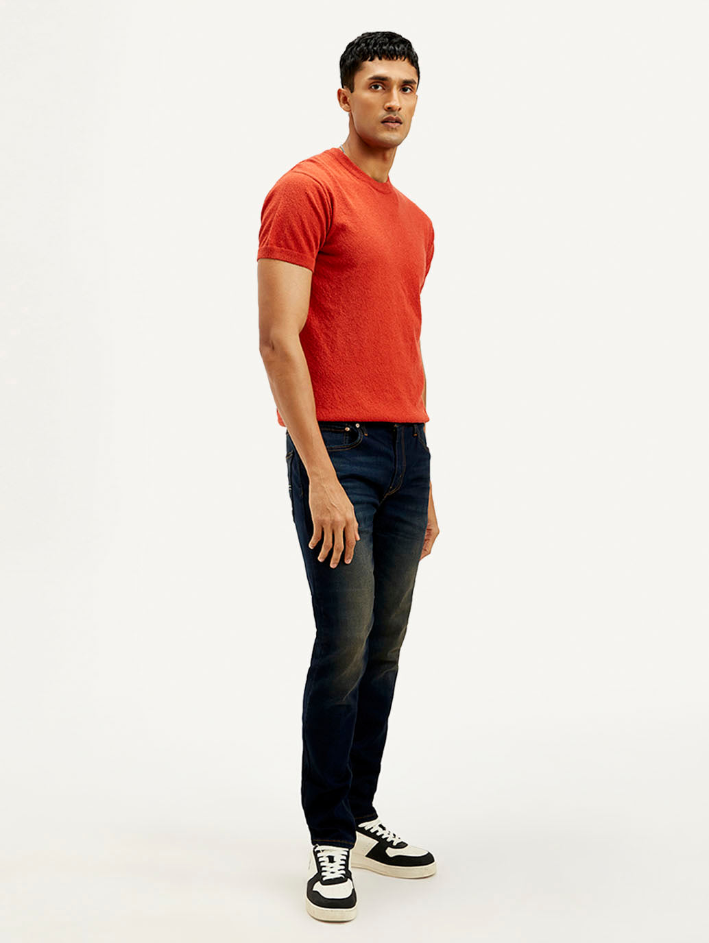 Men's 512 Navy Blue Slim Tapered Fit Mid Rise Jeans