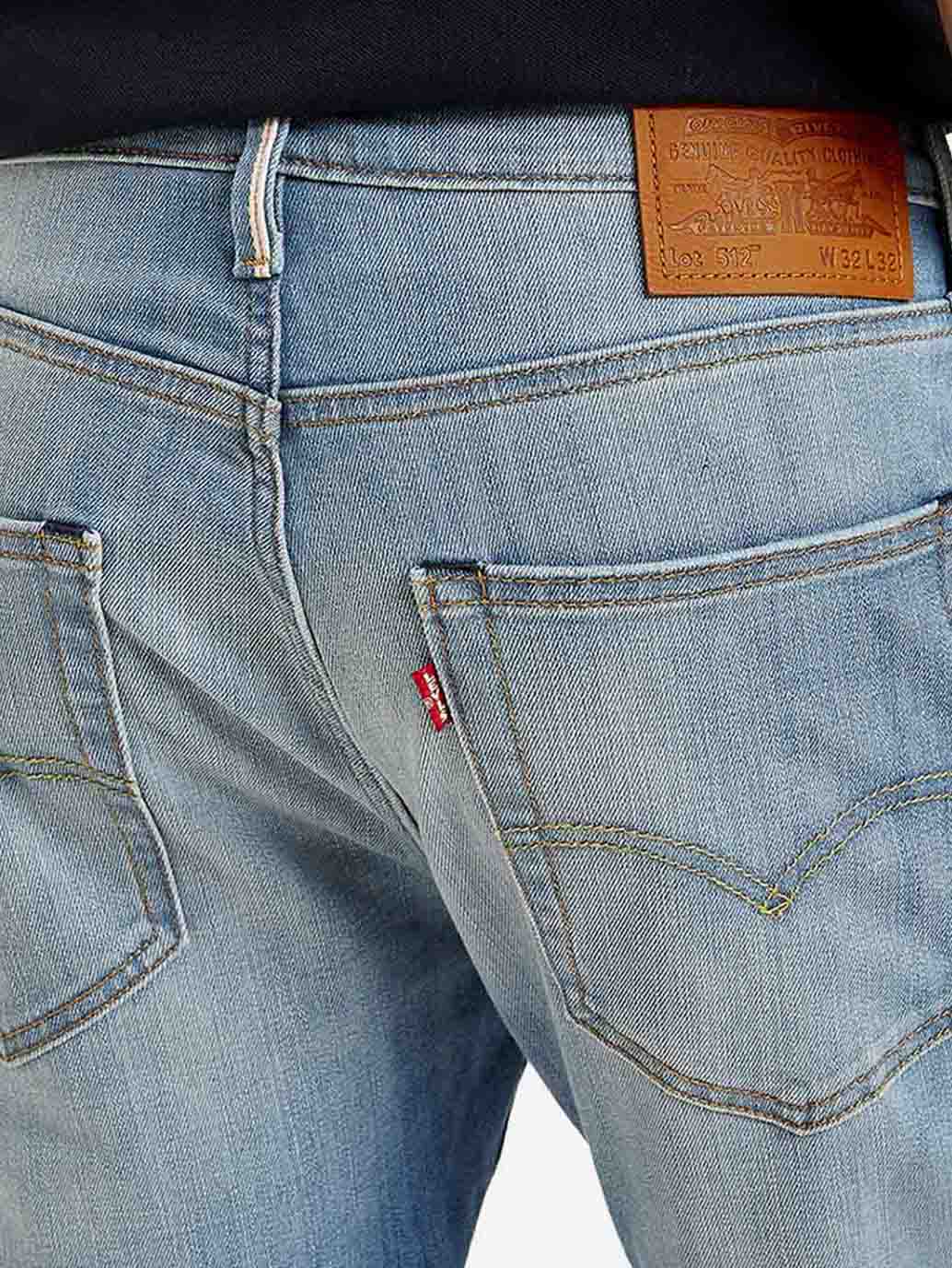Men's 512 Blue Slim Tapered Fit Mid Rise Jeans
