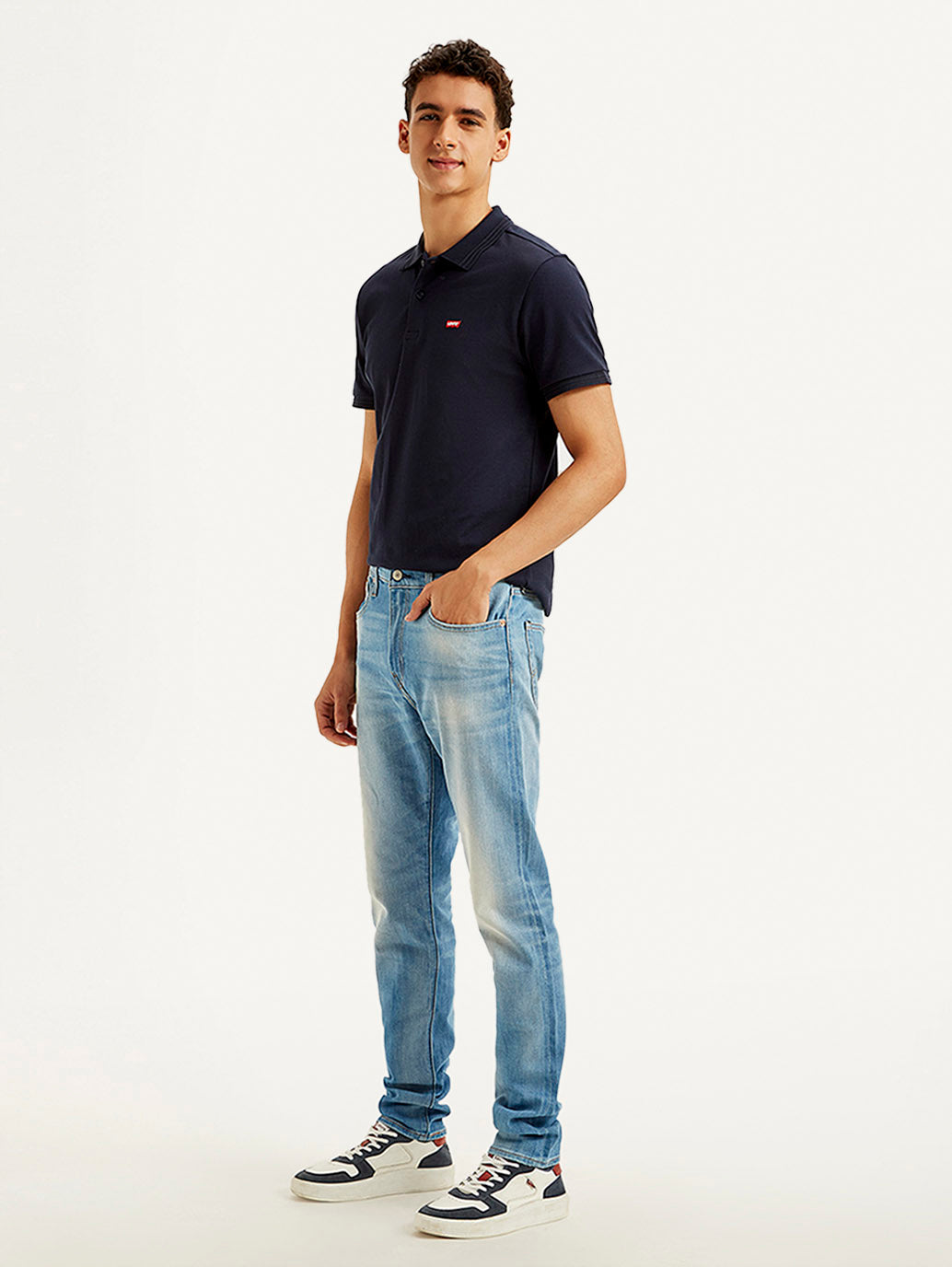 Men's 512 Blue Slim Tapered Fit Mid Rise Jeans