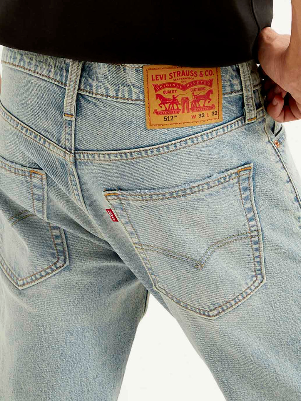 Men's 512 Light Blue Slim Tapered Fit Mid Rise Jeans