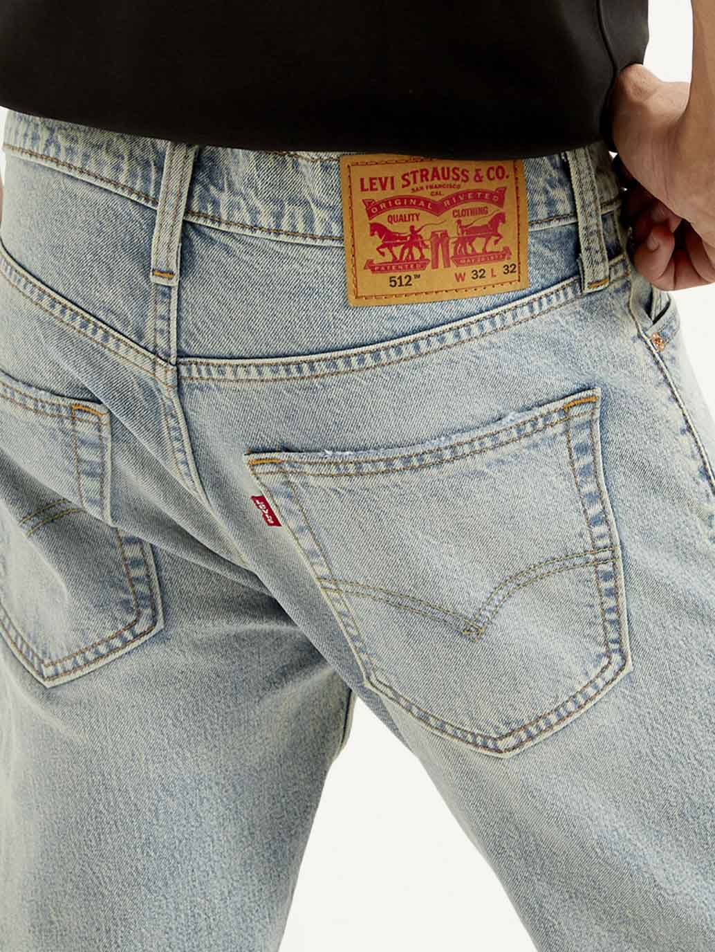 Men's 512 Light Blue Slim Tapered Fit Mid Rise Jeans
