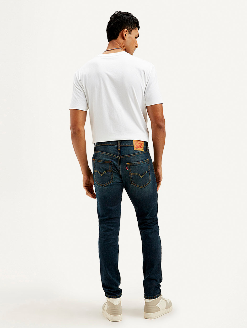 Men's 512 Navy Blue Slim Tapered Fit Mid Rise Jeans