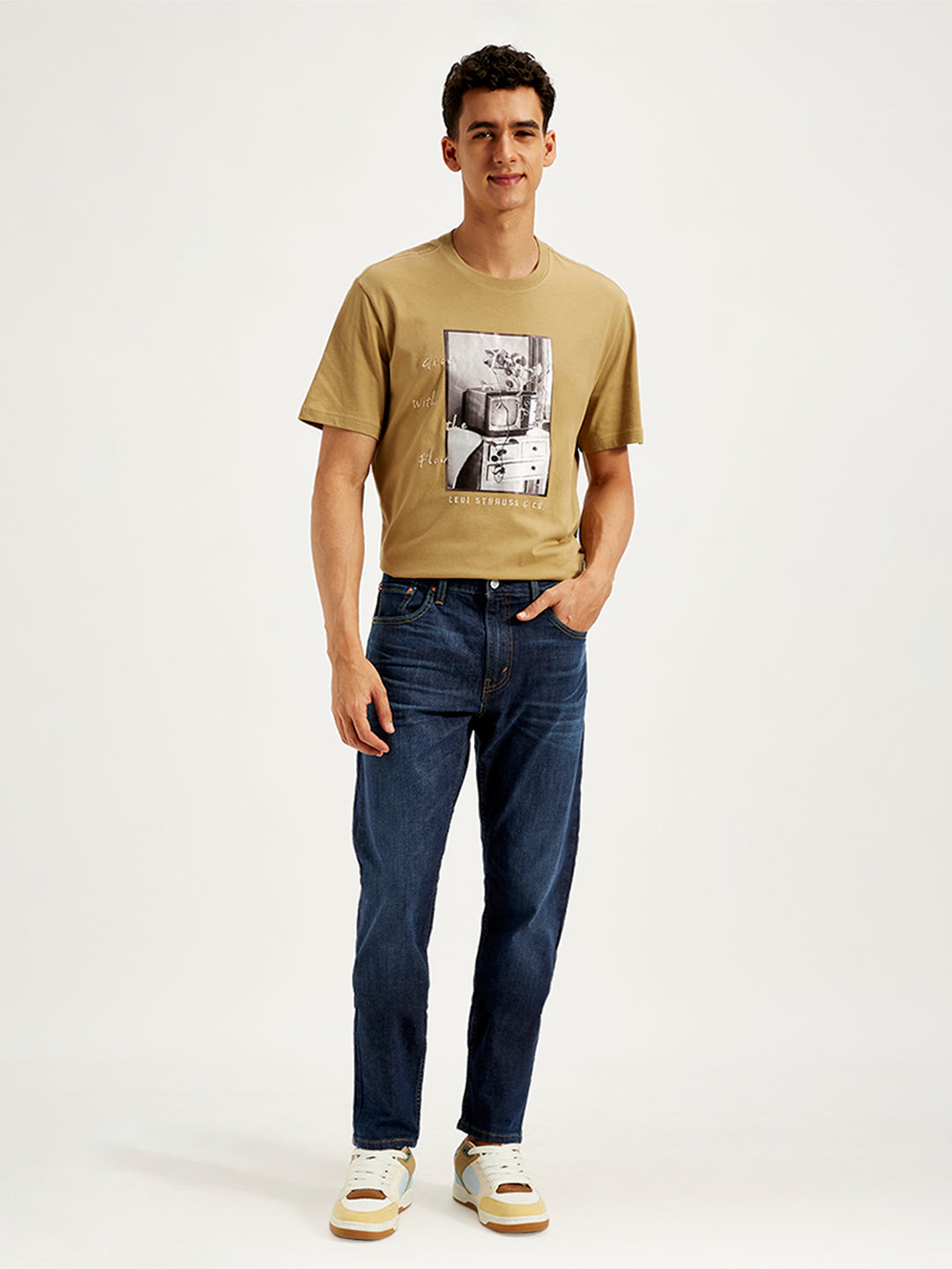 Men's 512 Blue Slim Tapered Fit Mid Rise Jeans